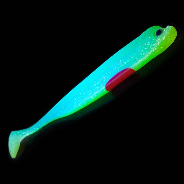 Eurocatch Fishing Zander Gummifisch | Shad | UV Firetiger | 12cm | 5st