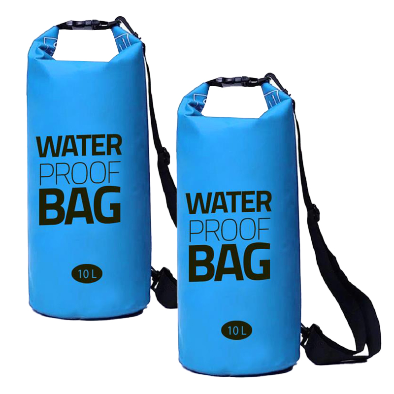 Eurocatch | Waterdichte Dry Bag 2 stuks  Duffel Bag | Waterdichte Tas | Blauw | 10 liter
