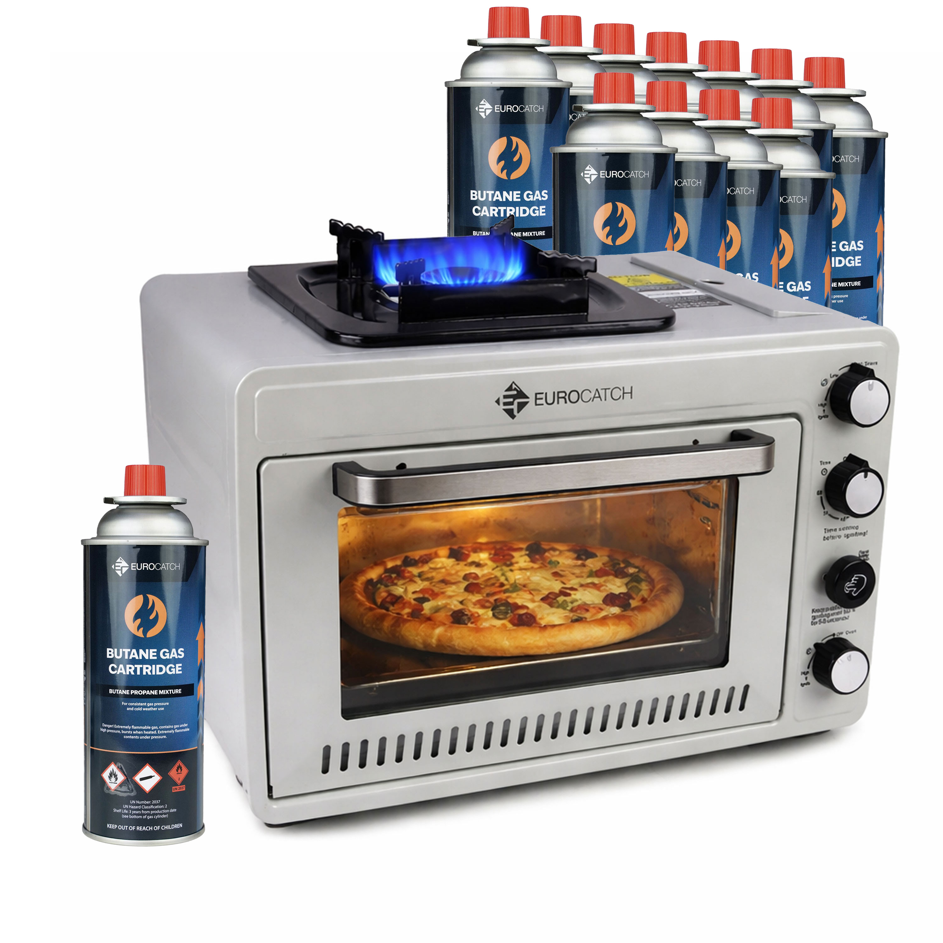 Eurocatch Gas Oven - Portable Camping Oven - 12 Gasbussen