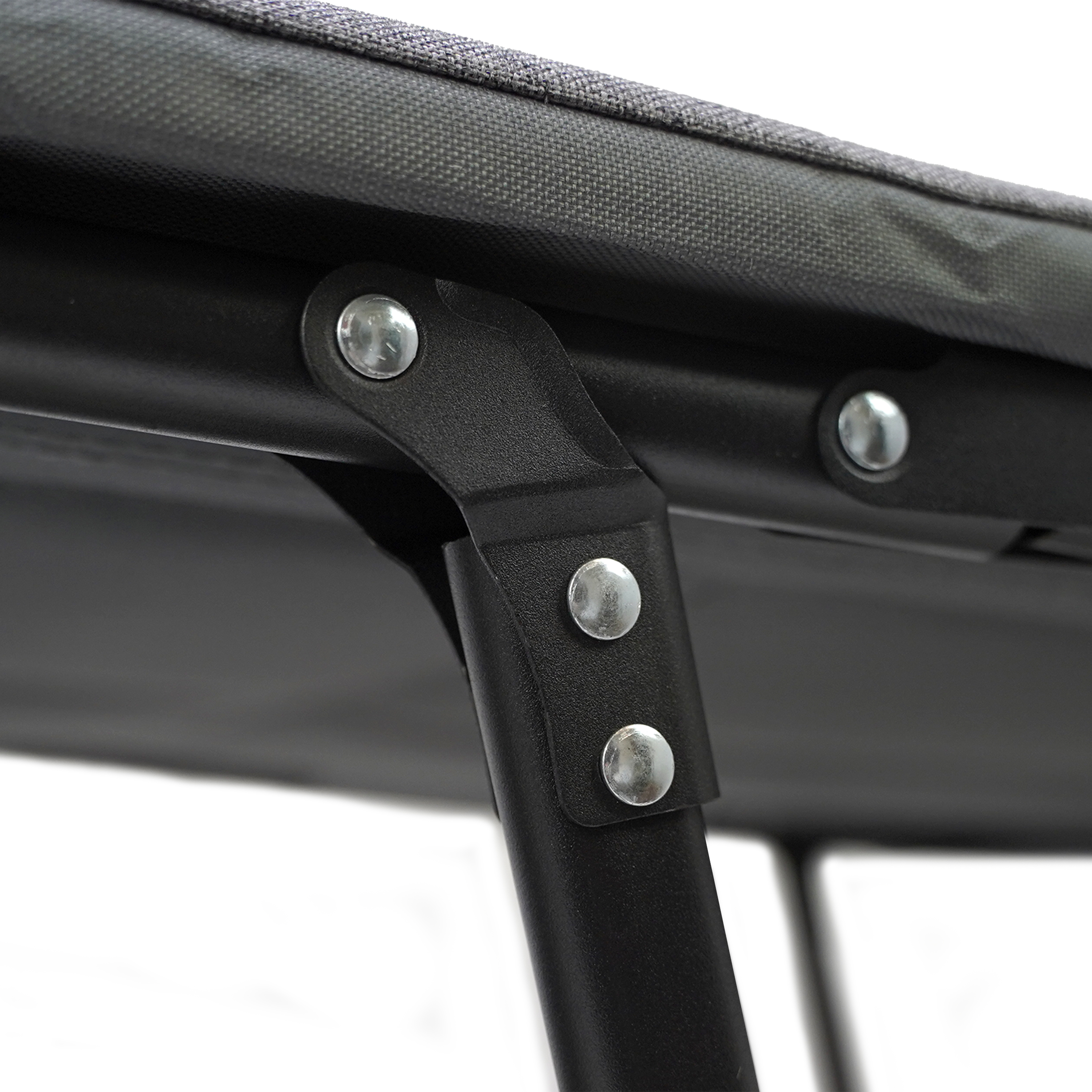 Eurocatch Opvouwbare Camping Stretcher – Verstelbaar Veldbed met 5-Standen Rugleuning, 4 Stevige Beugels, Zijvak, Gevuld Hoofdkussen – Compact & Comfortabel – 195×65×27 cm