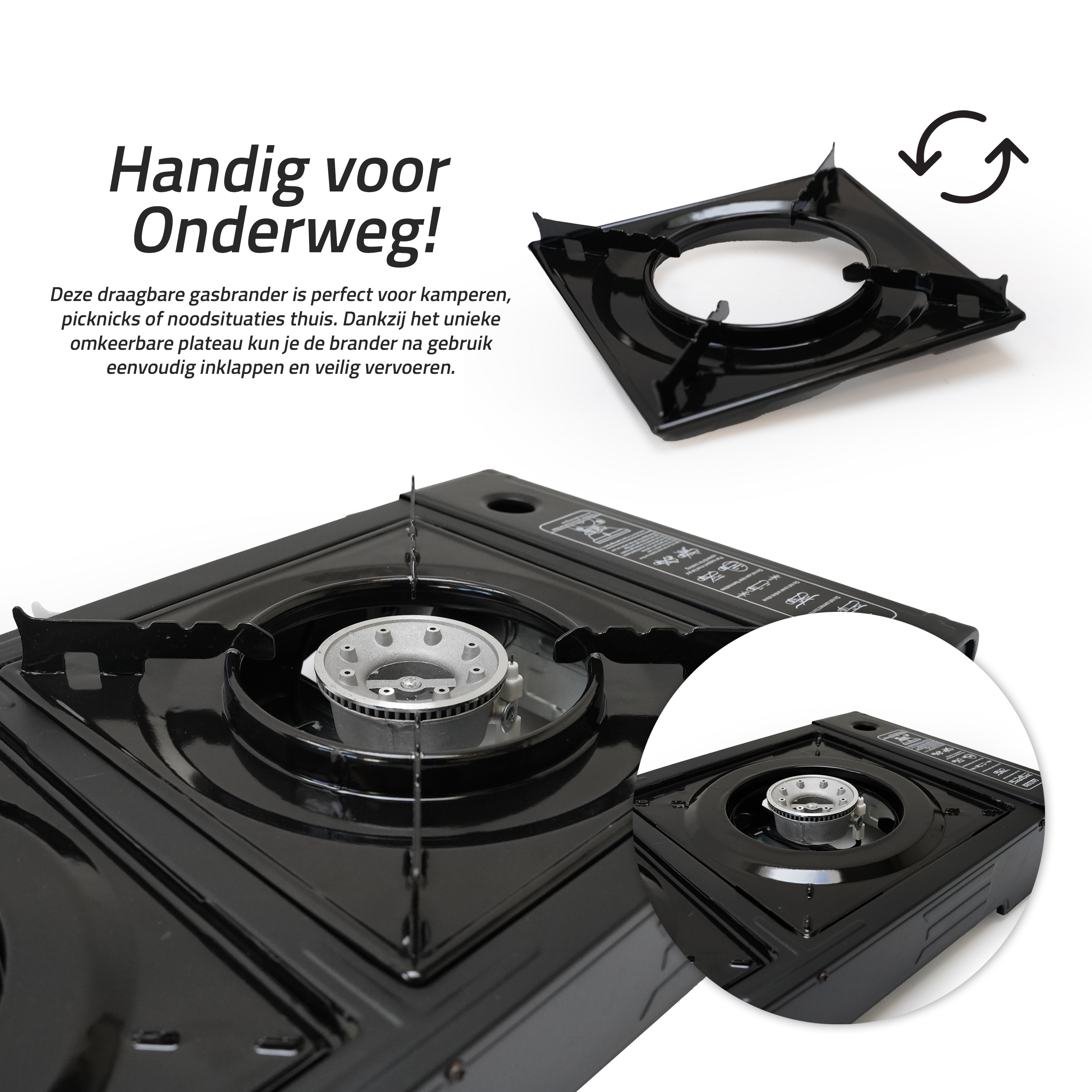 Eurocatch Dual Gas Stove  2 pits Kooktoestel op gas incl 16 Gasbussen