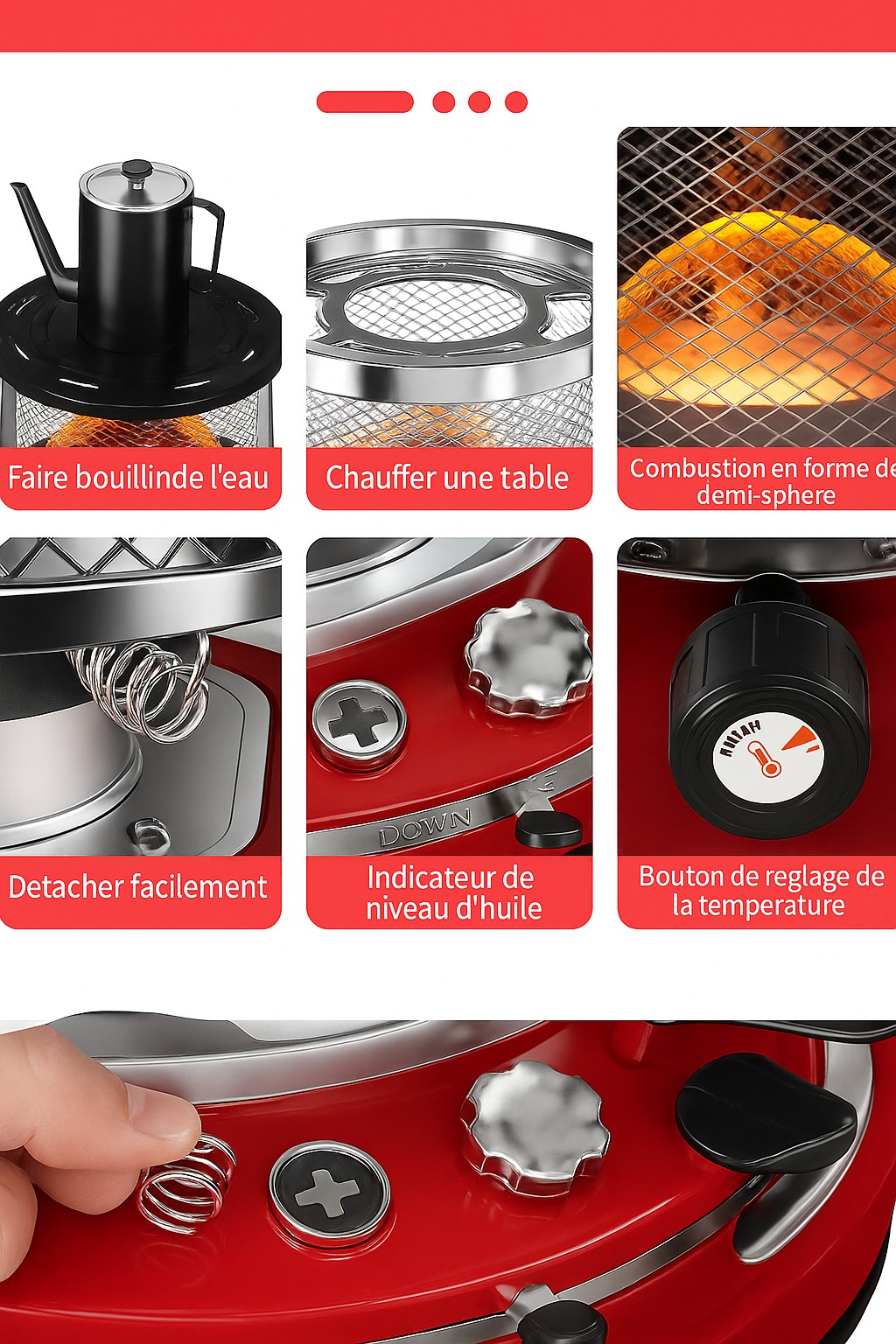 Homelux Petroleumkachel met Draagtas – Compacte Noodkachel voor Binnen en Buiten – 2600W – Inclusief Brandstofpeilmeter