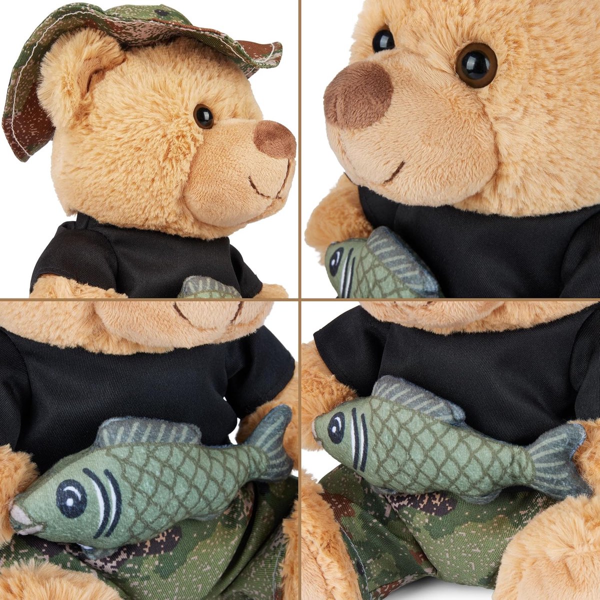 BRUBAKER Teddybeer Visser met Vis en Vissershoed