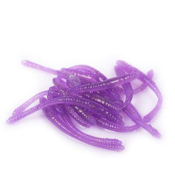 Libra Lures Dying Worm | Purple Glitter | 7cm | 15 Stuks