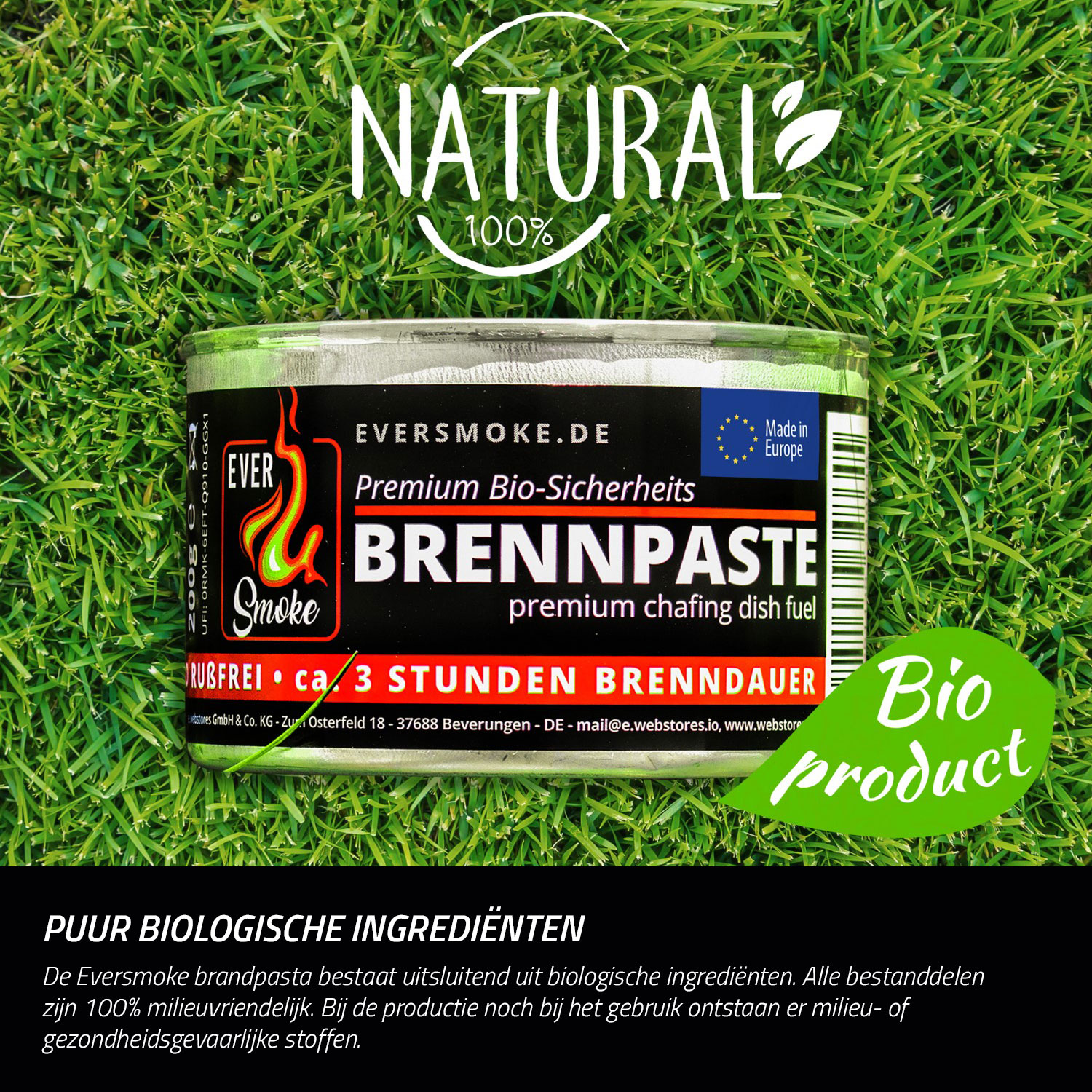 Eurocatch brandpasta – 3 uur warmte, geurloos en roetvrij 6 stuks