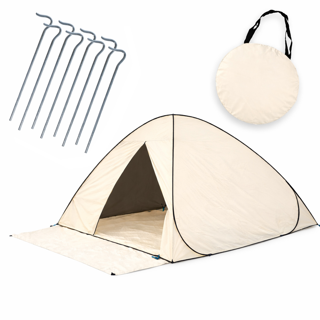 Eurocatch Festival Tent - Creme - 200x 130cm Waterproof - 210D Oxfort nylon