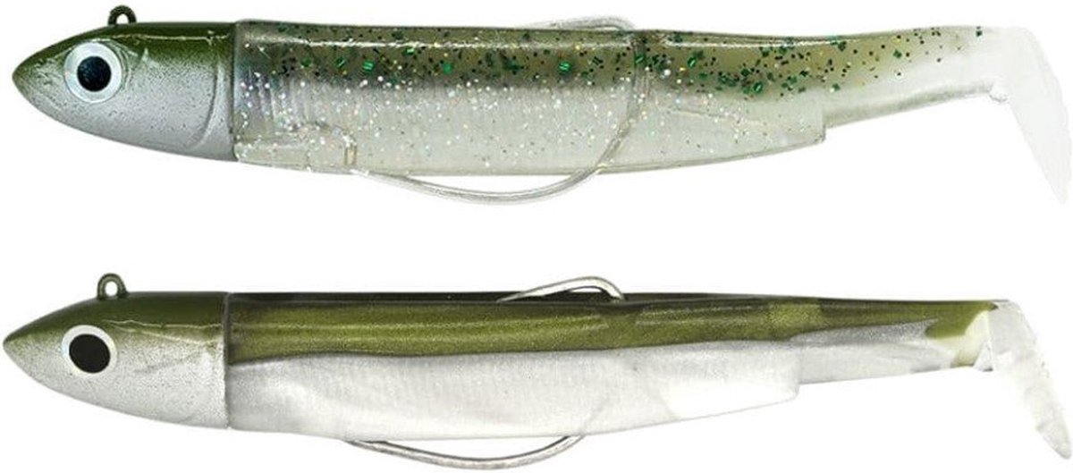Fiiish Black Minnow - Double Combo Offshore - 10g - Khaki - Ghost Minnow - 9cm