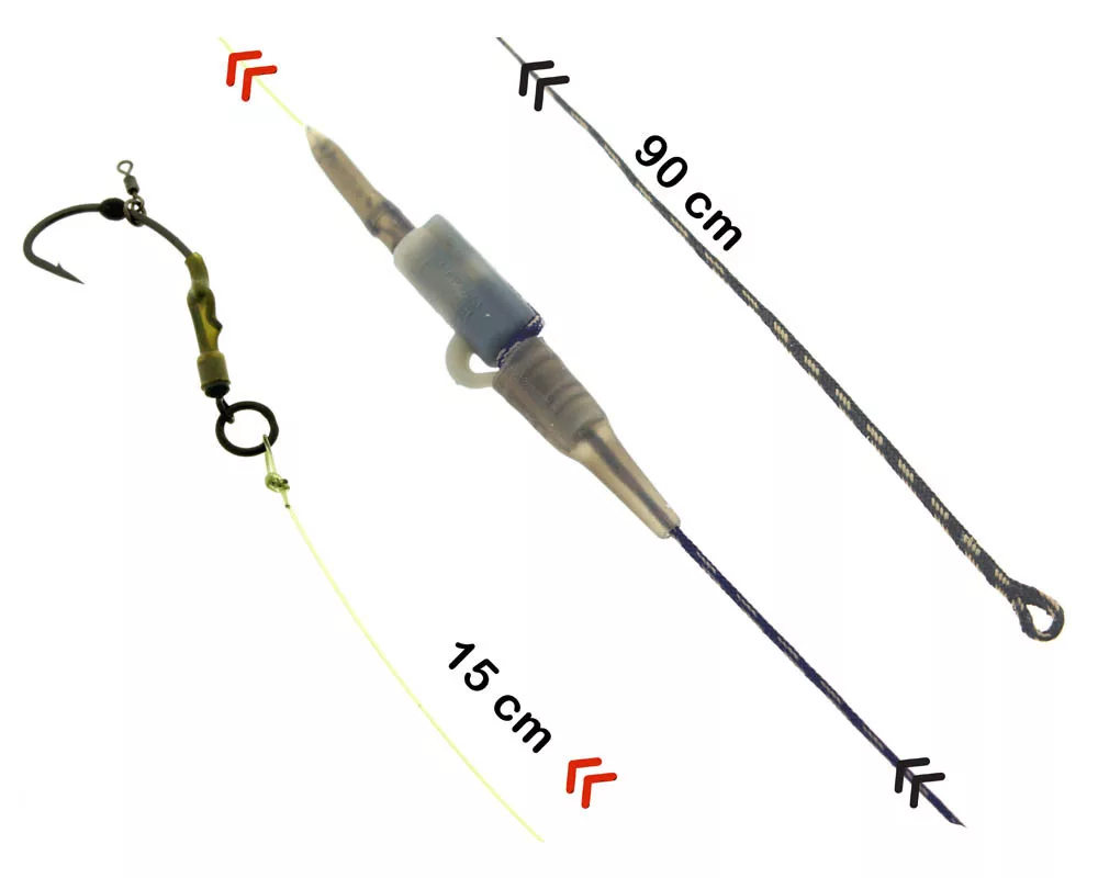 PB Products R2G Clip SR Leader/Ronnie Rig Stiff - Size 4 - 2st. - Weed