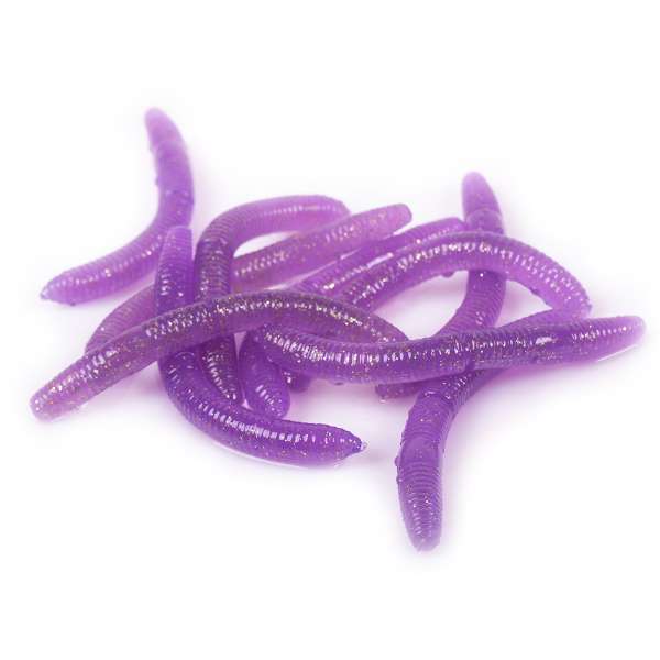 Libra Lures Fatty D'Worm | Purple Glitter | 6.5cm | 10 Stuks