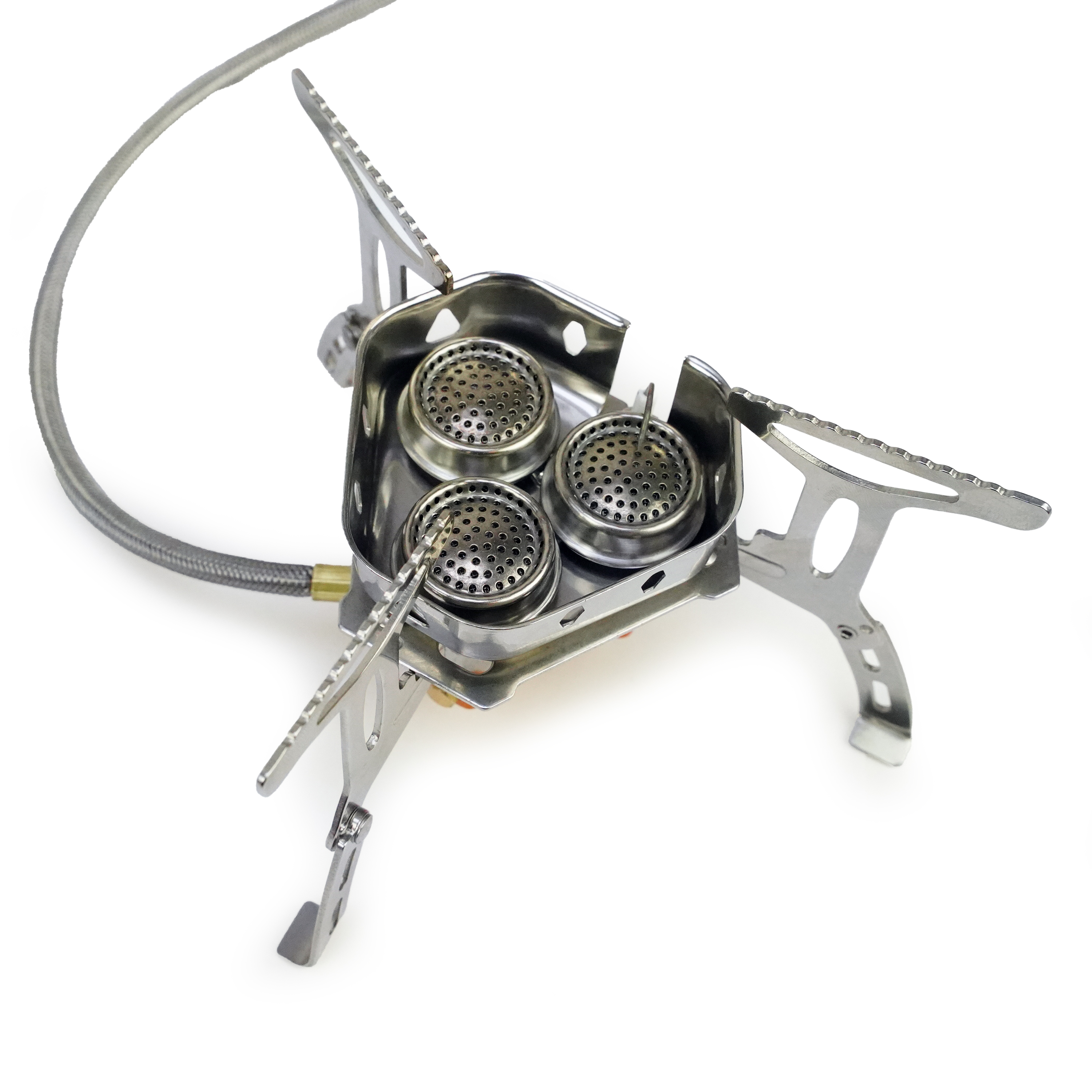 Eurocatch Opvouwbare Gasbrander Turbo 6800W - Met Connector - Incl. 4 gasflessen - Draagkoffer