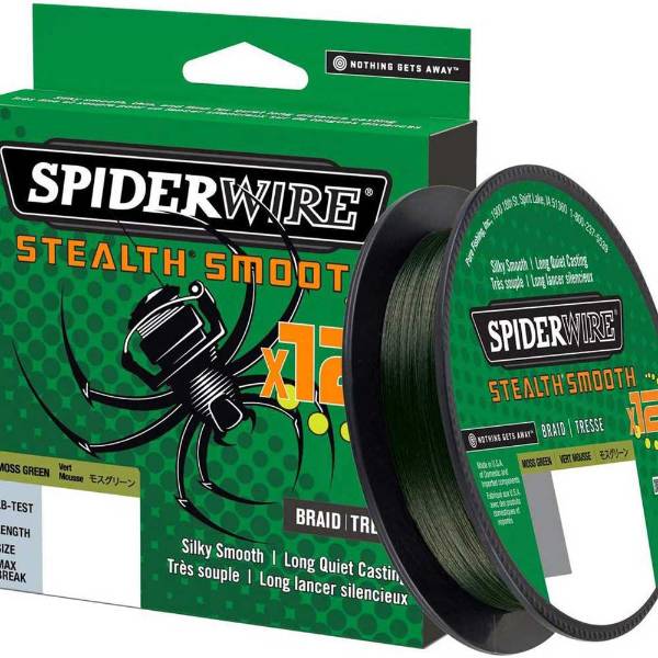 SpiderWire Stealth Smooth 12 Braid | Moss Green | 0.15mm | 16.5kg | 150m
