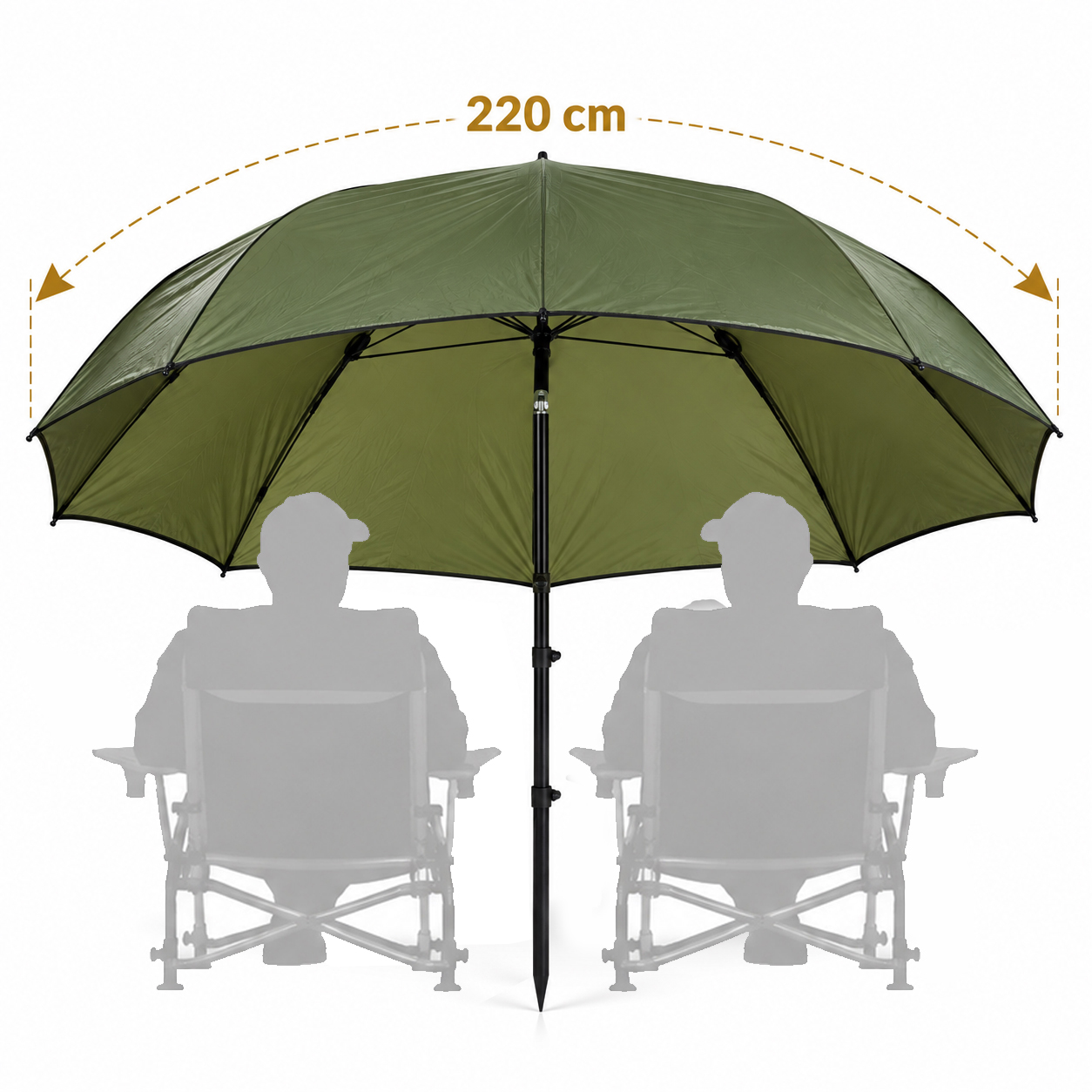 Traxis  Vis Paraplu met Aanritstent - diameter 2.20m - Paraplu - Windscherm