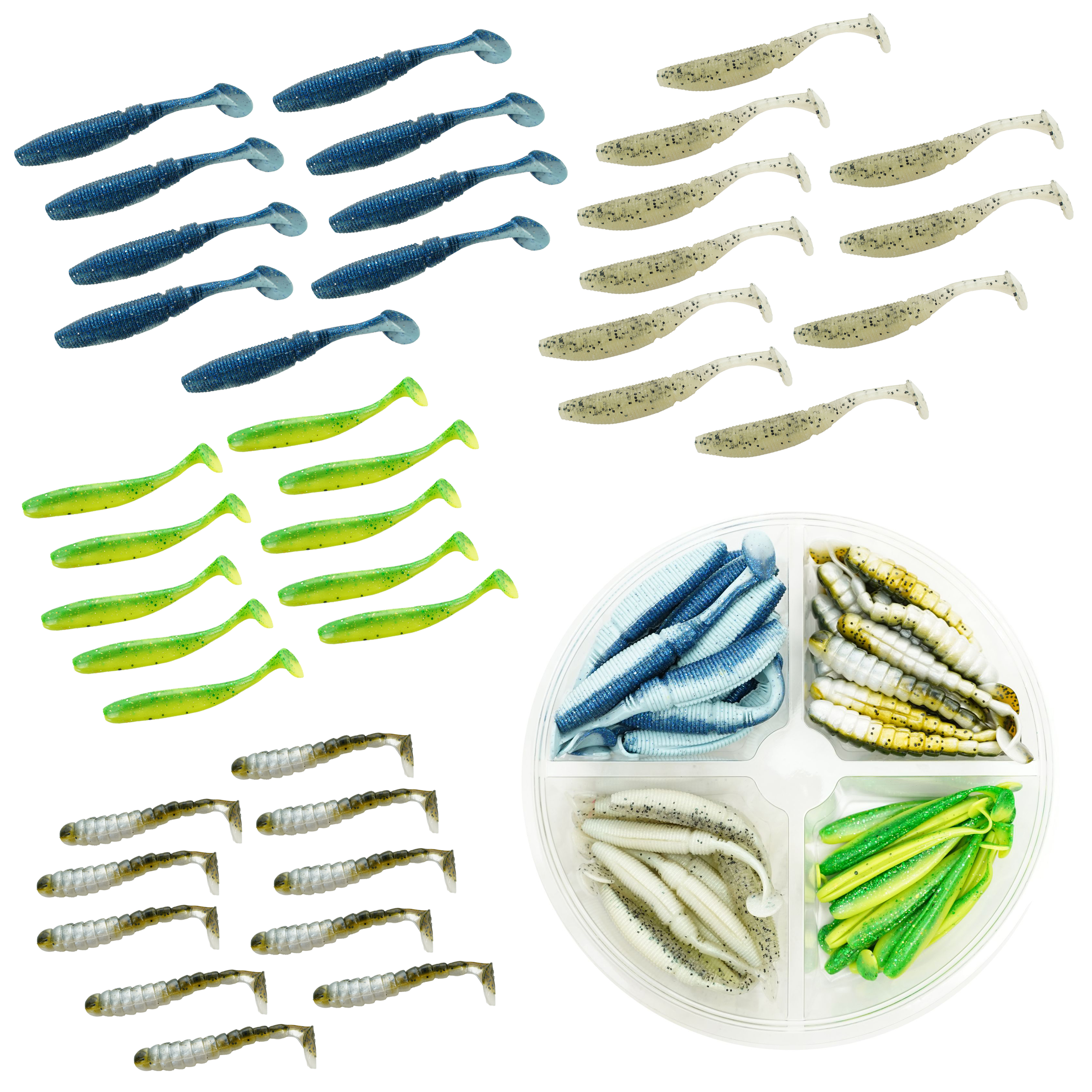  Fishxpro Softbait Set - Zeebaars - 7-12cm