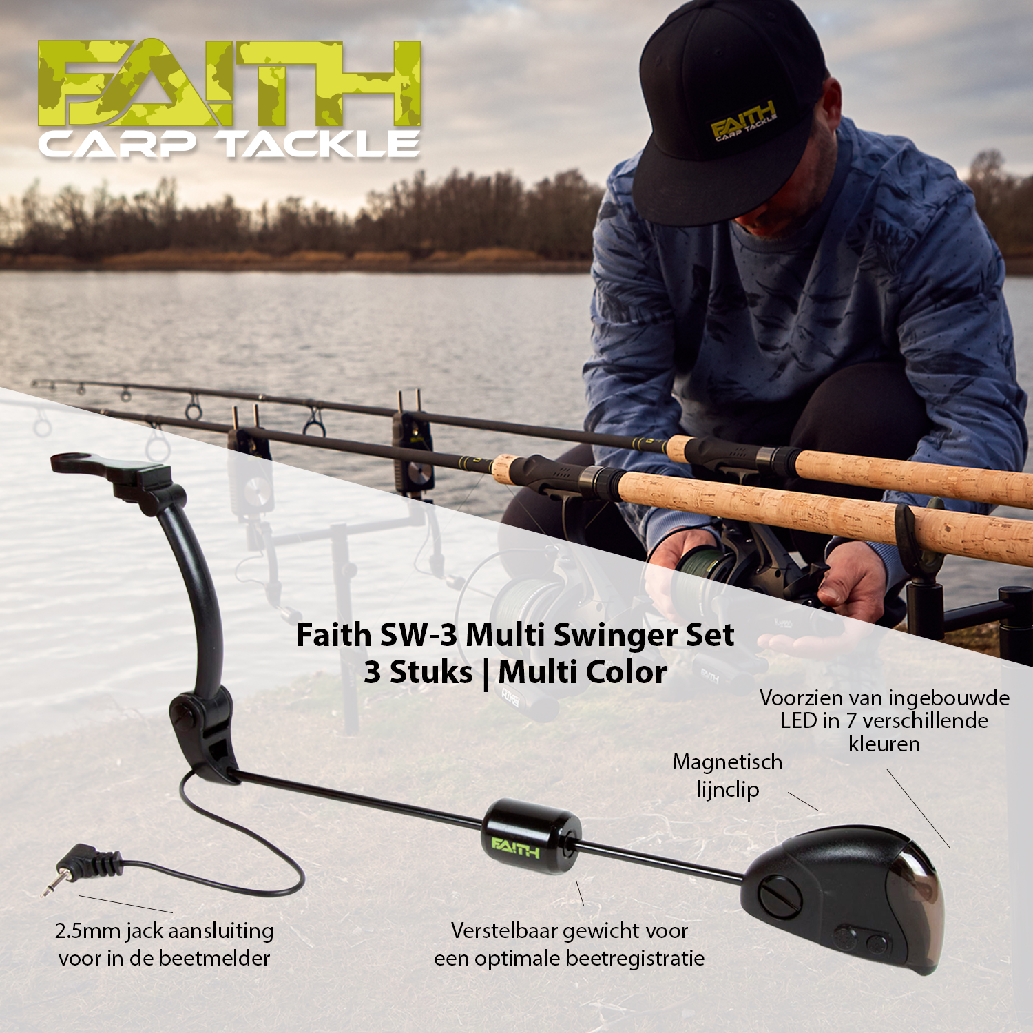 Faith SW-3 Multi Swing indicator Set | Set van 3 Stuks | Multi Color | Lichtgevende verklikkers