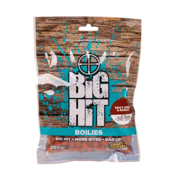 Crafty Catcher Big Hit Spicy Krill & Garlic | Boilies | 10mm | 250g