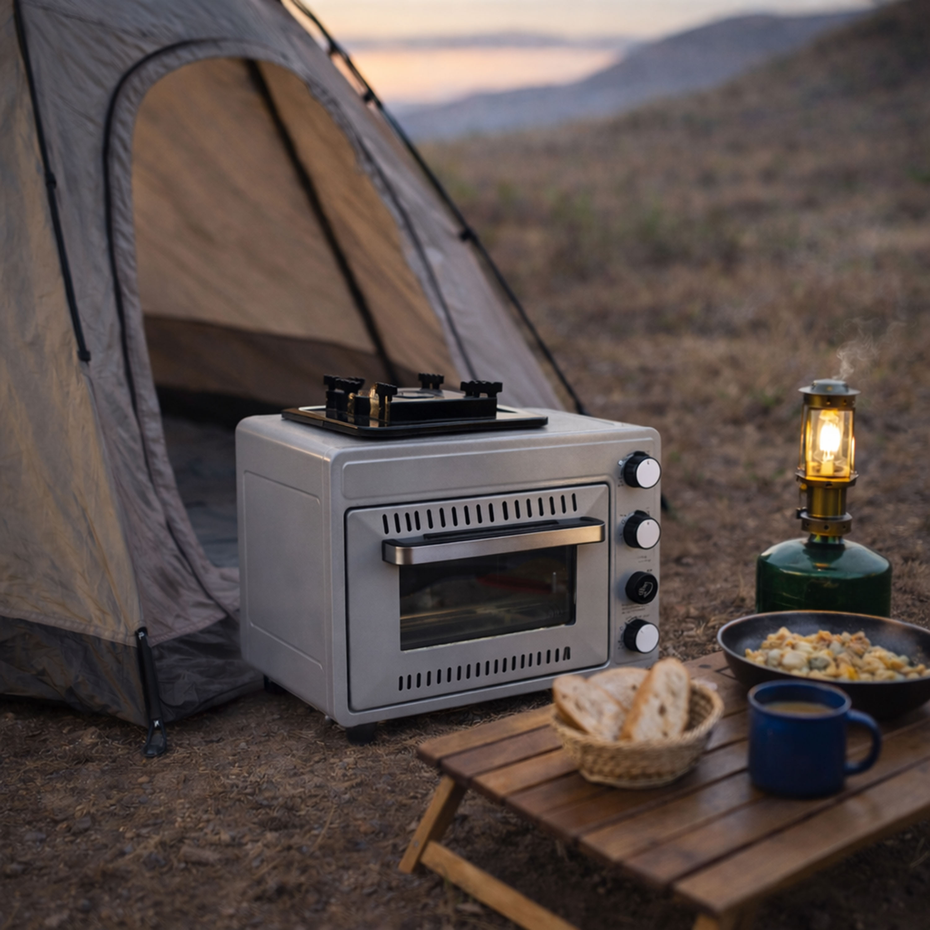 Eurocatch Gas Oven - Portable Camping Oven - 8 Gasbussen