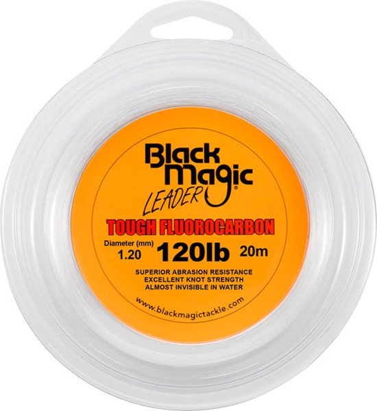 Black Magic Tough | Fluorocarbon | Trace | 120lbs | 1.20mm | 25m | Spoel