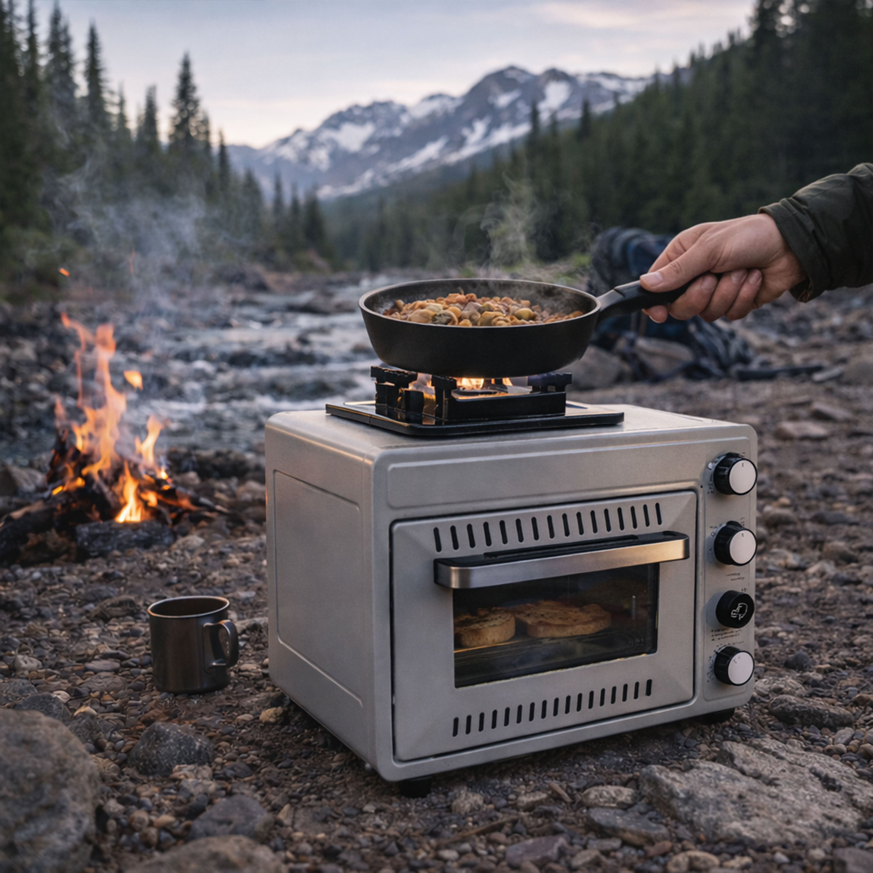 Eurocatch Gas Oven - Portable Camping Oven - 8 Gasbussen