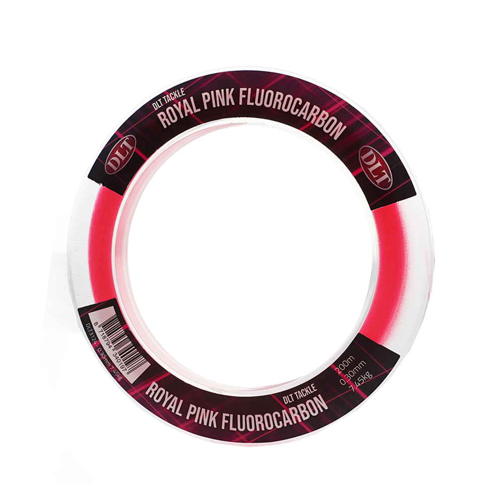 DLT Royal Pink | Fluor Carbon Lijn | 200m 0.28mm 6.65kg Trekkracht