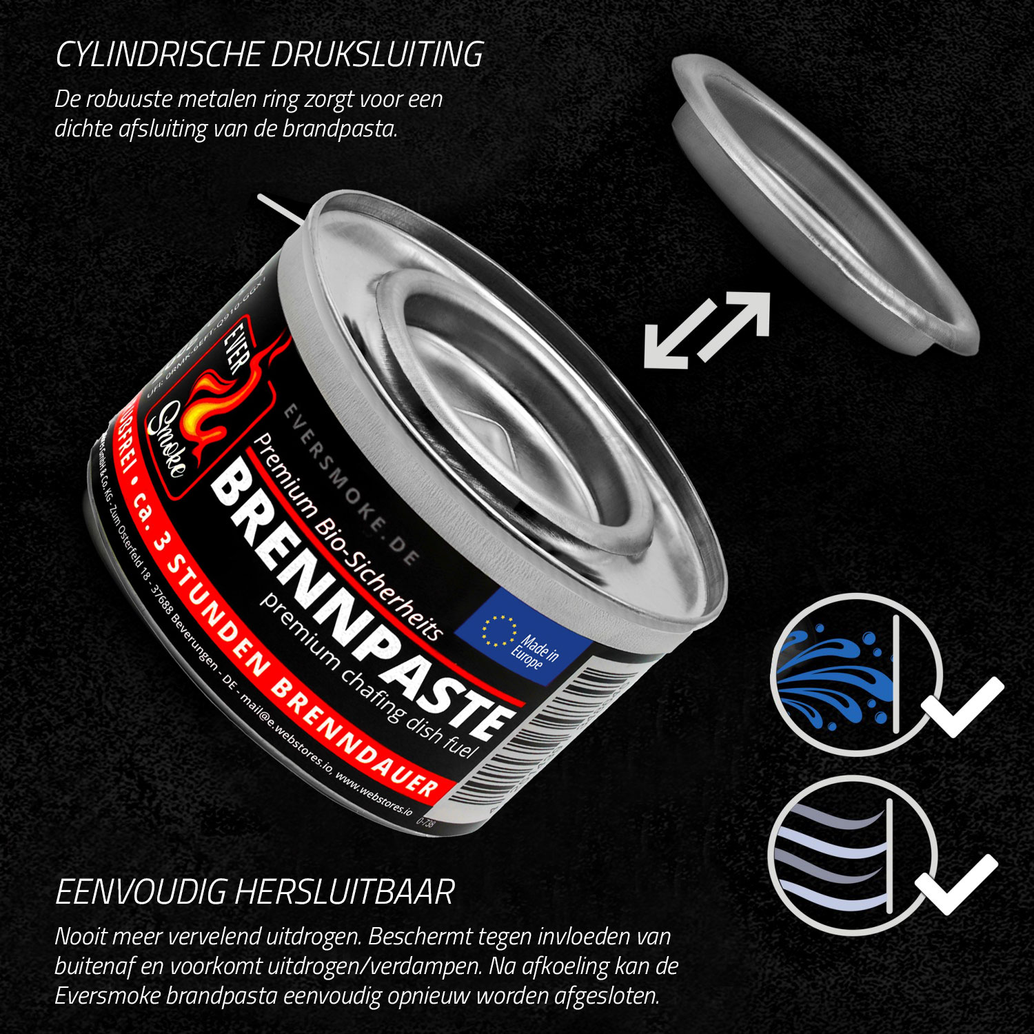 Eurocatch brandpasta – 3 uur warmte, geurloos en roetvrij 6 stuks