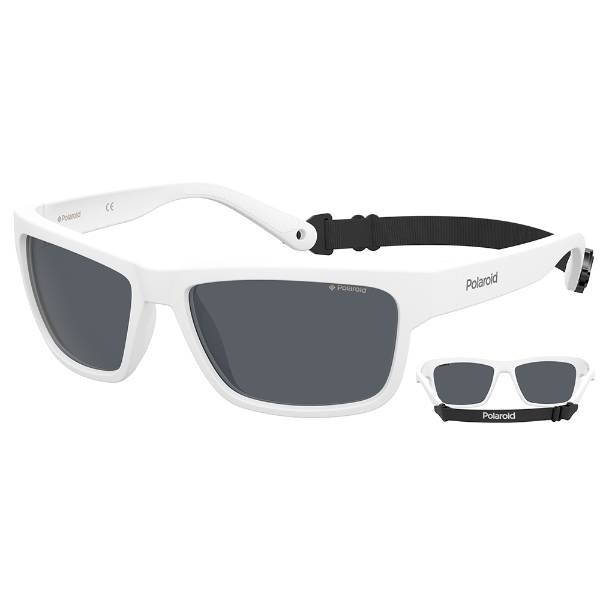 Polaroid P7031S  | Drijvende Sportbril | Wit | Zonnebril