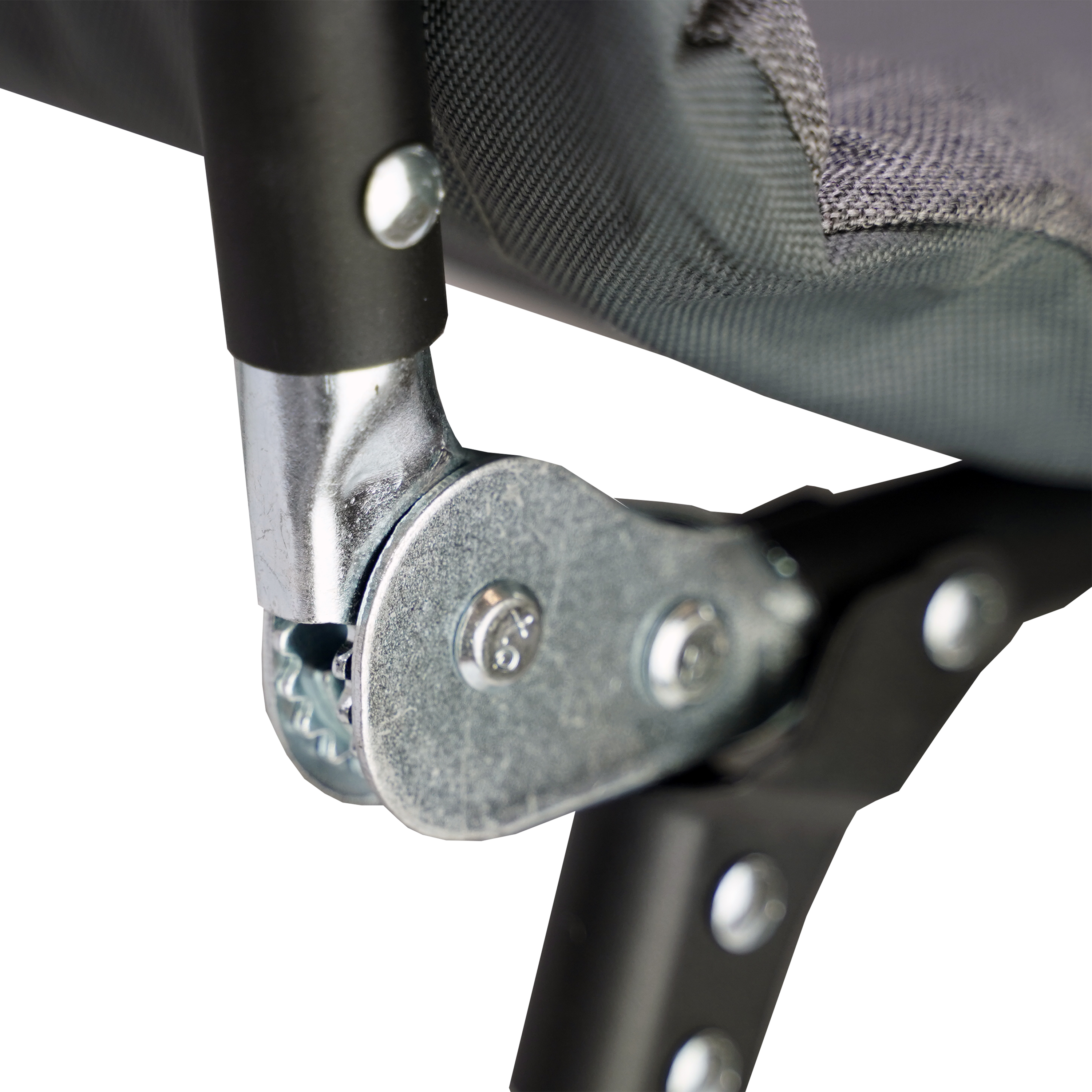 Eurocatch Opvouwbare Camping Stretcher – Verstelbaar Veldbed met 5-Standen Rugleuning, 4 Stevige Beugels, Zijvak, Gevuld Hoofdkussen – Compact & Comfortabel – 195×65×27 cm