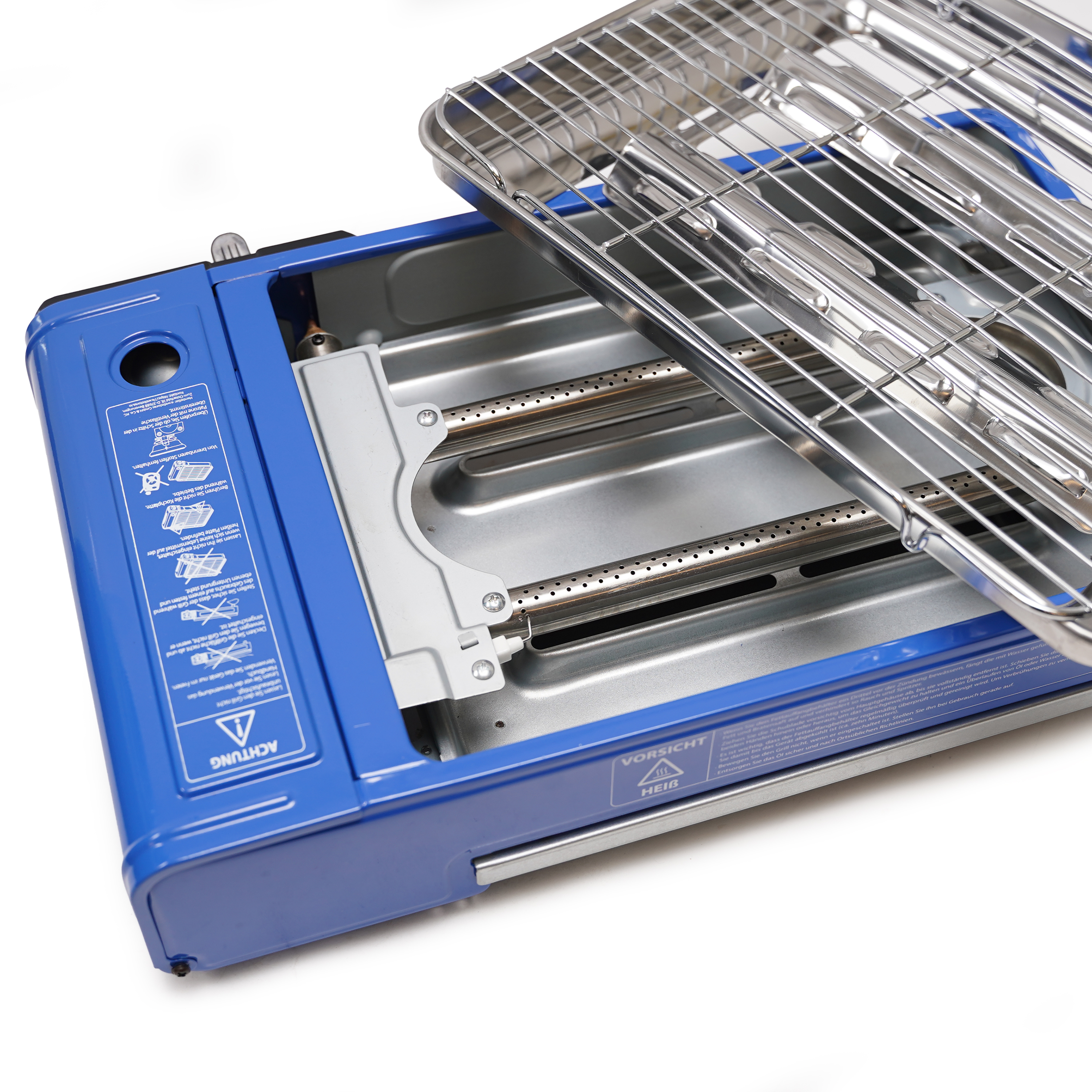 Eurocatch Butaangas Camping Grill Evergrill - Gas Barbecue - Camping Kooktoestel - Tafelgrill - Tafelbarbecue - incl. 12 gasbussen