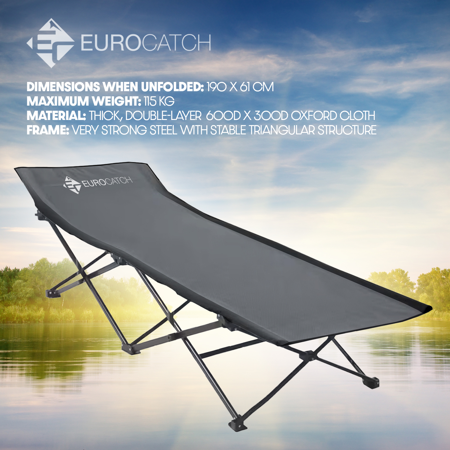 Eurocatch Campingstoel & Opvouwbaar Veldbed - Festival set - Campingset