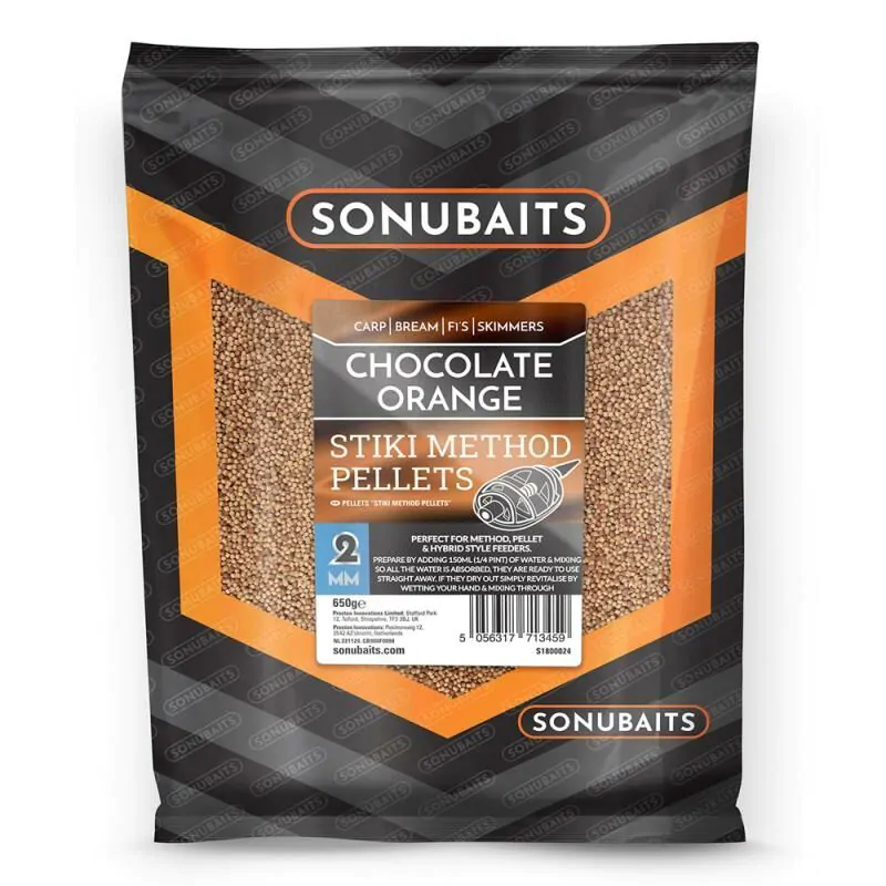 Sonubaits Stiki - Chocolate Orange - Method Pellets - 2mm - 650gr