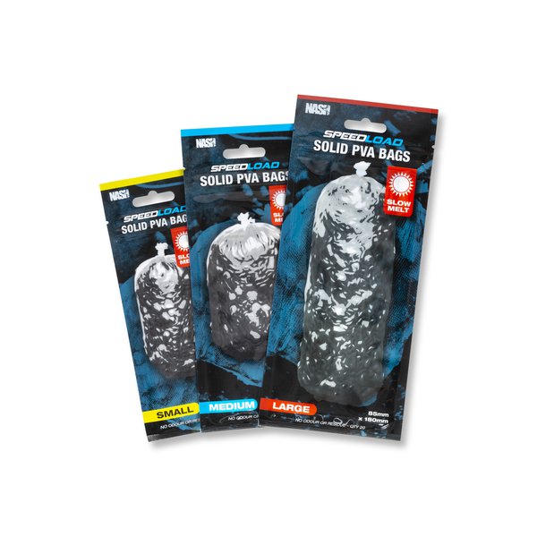 Nash - Speedload - Solid PVA Bags - Slow Melt - Small