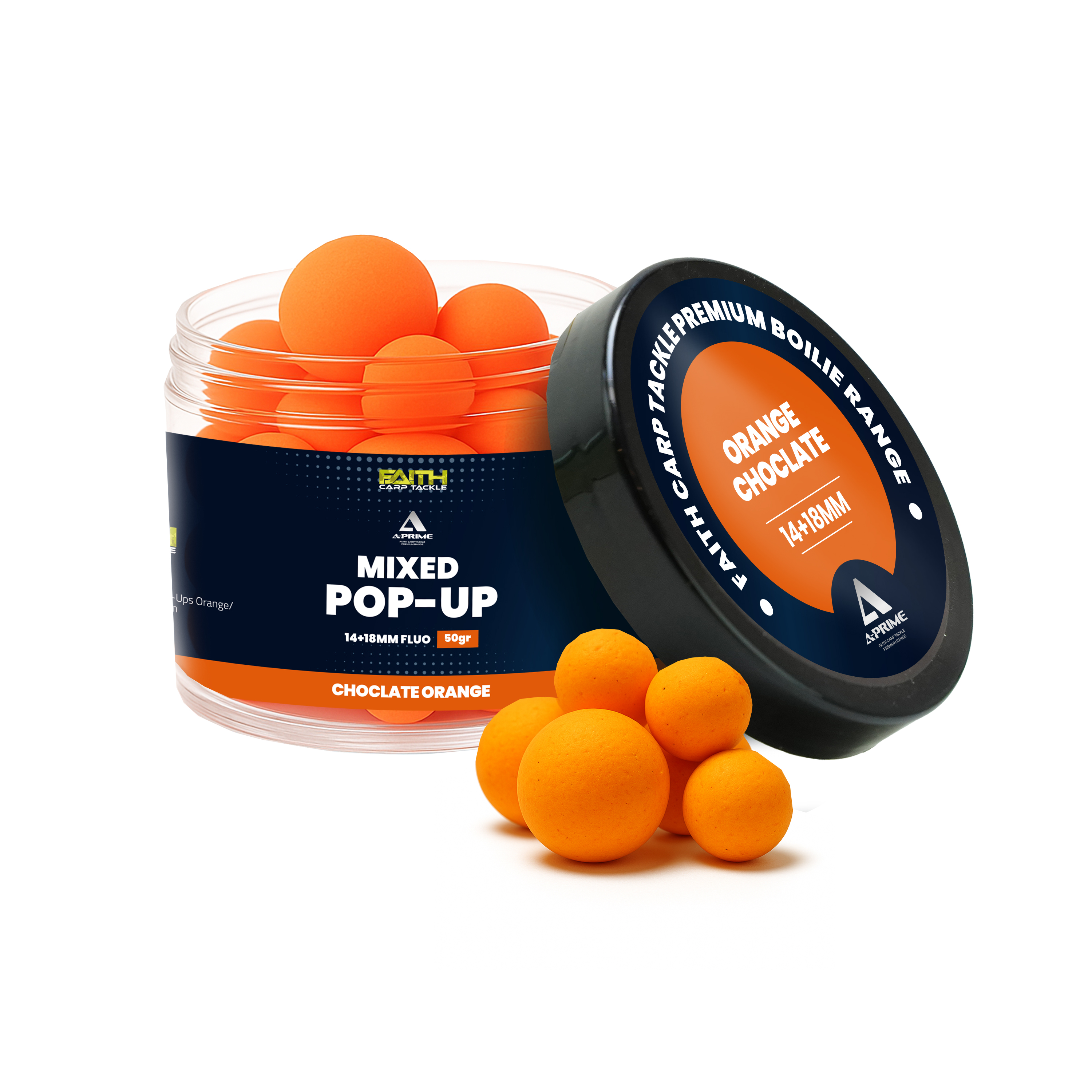 Faith A-Prime -Orange/Chocolate - Pop-Ups - 14+18mm  - 150ml 