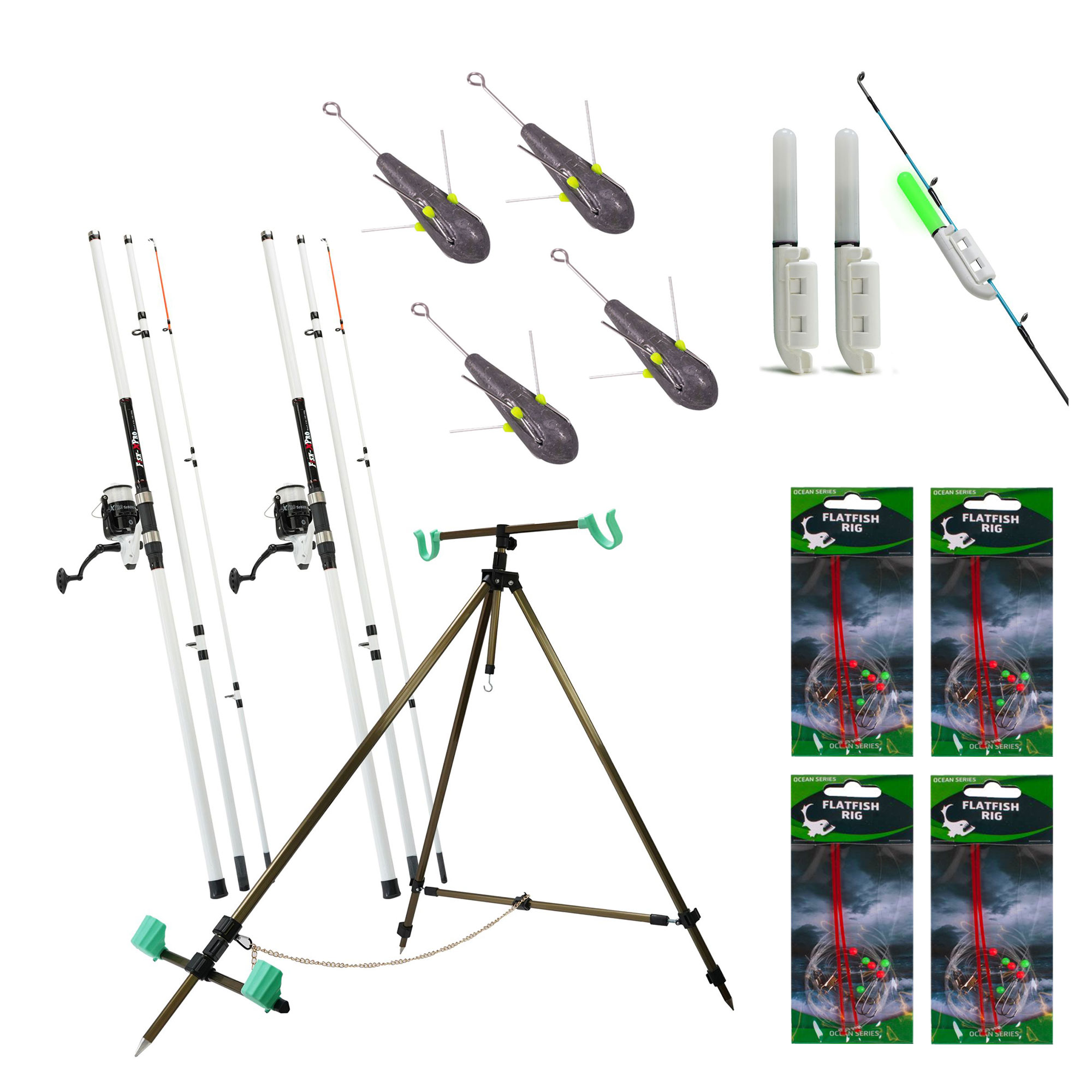Fish-Xpro Beach Set Pro deluxe 2-Rod Complete