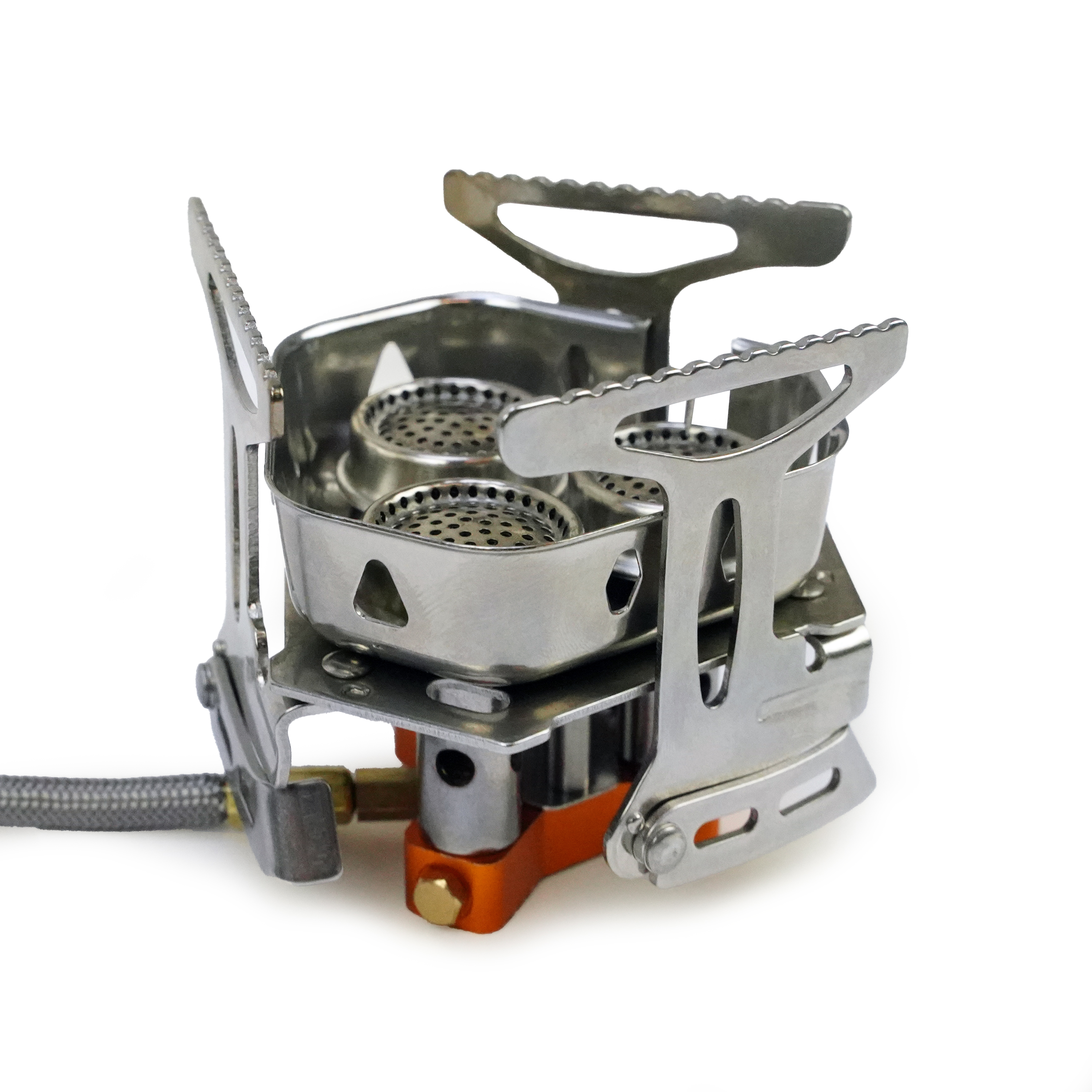 Eurocatch Opvouwbare Gasbrander Turbo 6800W - Met Connector - Incl. 4 gasflessen - Draagkoffer
