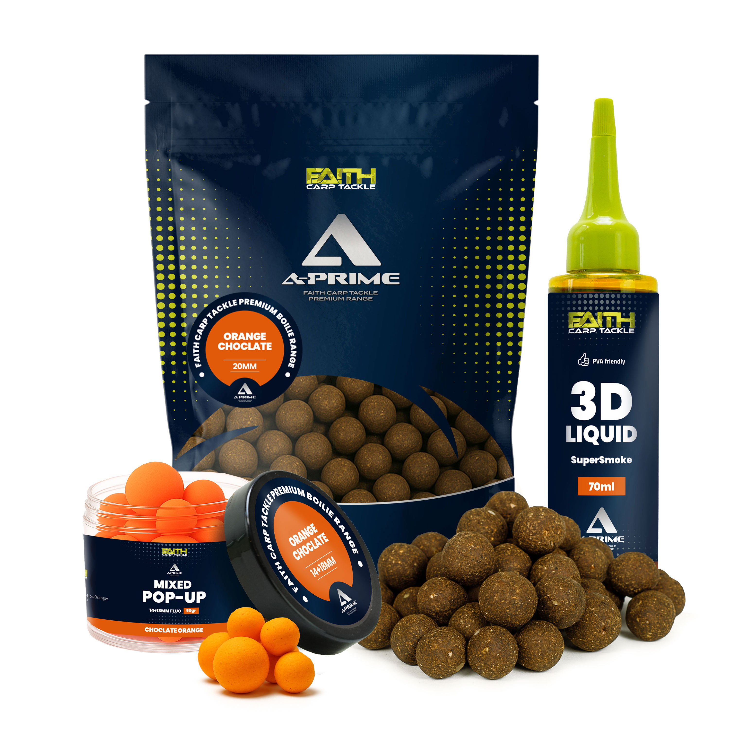 Faith A-Prime Boilie combi deal - Orange/Choclate