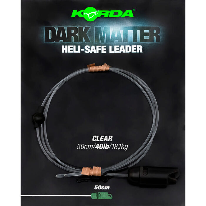 Dark Matter Leader Heli Safe  Clear 40lb 50cm