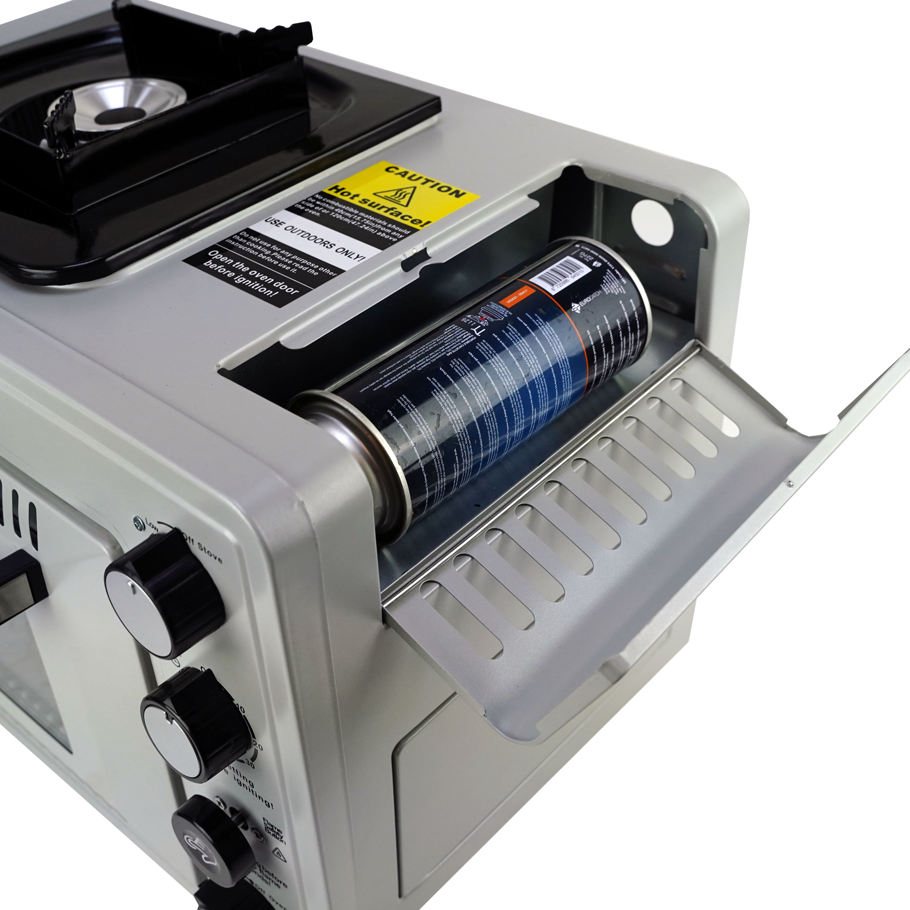 Eurocatch Gas Oven - Portable Camping Oven - 8 Gasbussen