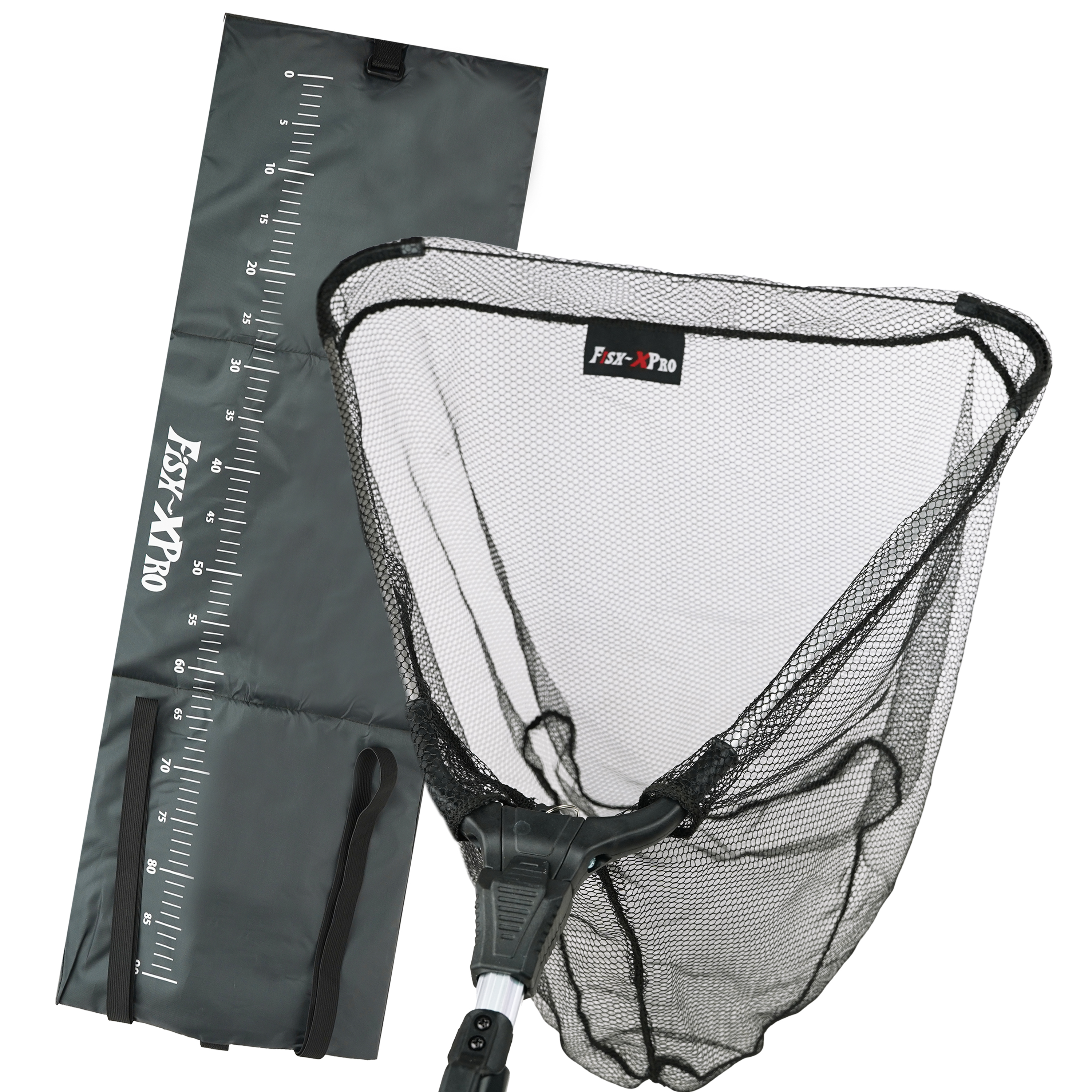 Fishxpro Allround Schepnet set - Telescopisch Schepnet 50x50cm - onthaakmat 100x30cm