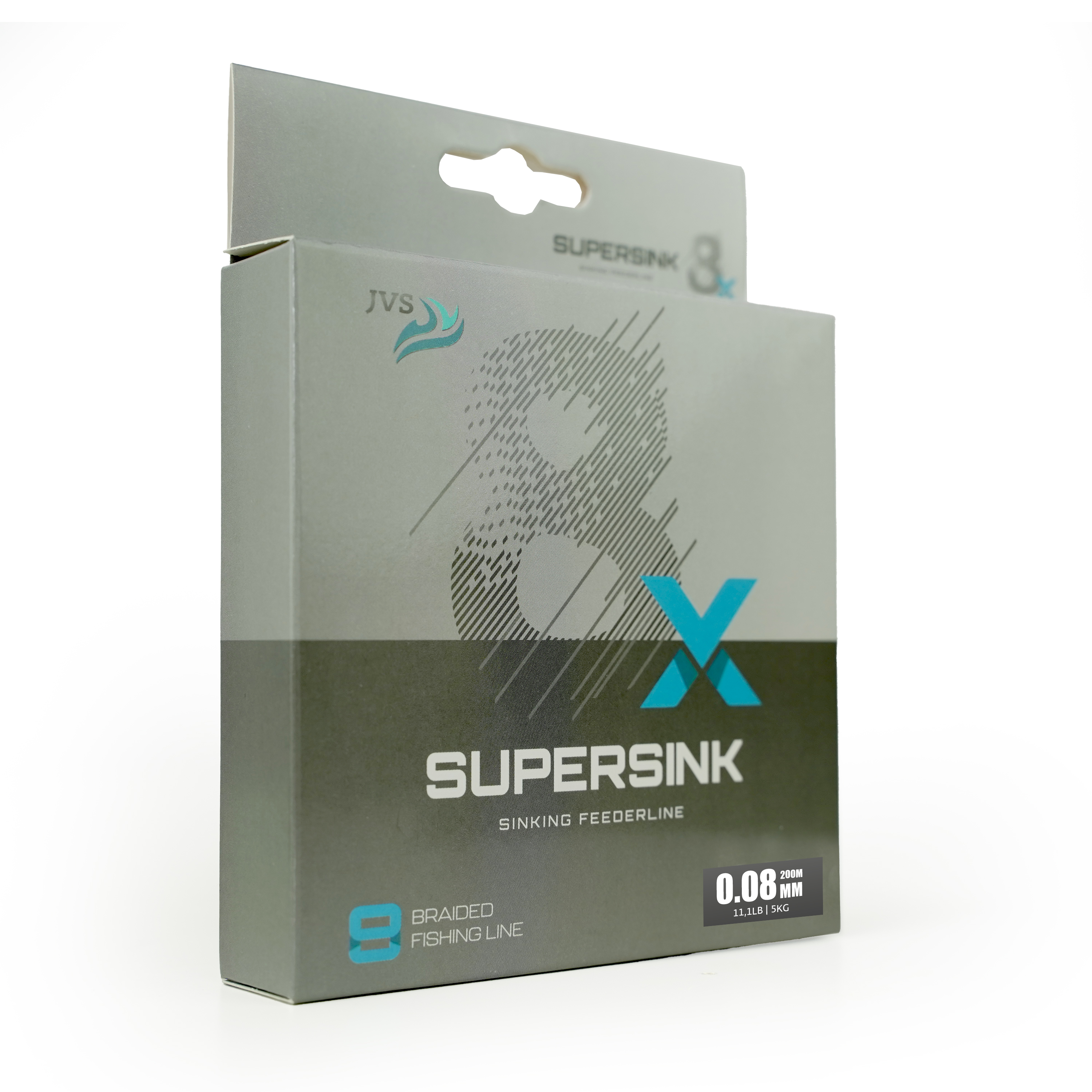 JVS SuperSink 8-Braid - Feederline - 200m - 0.08mm - 5kg - Sinking