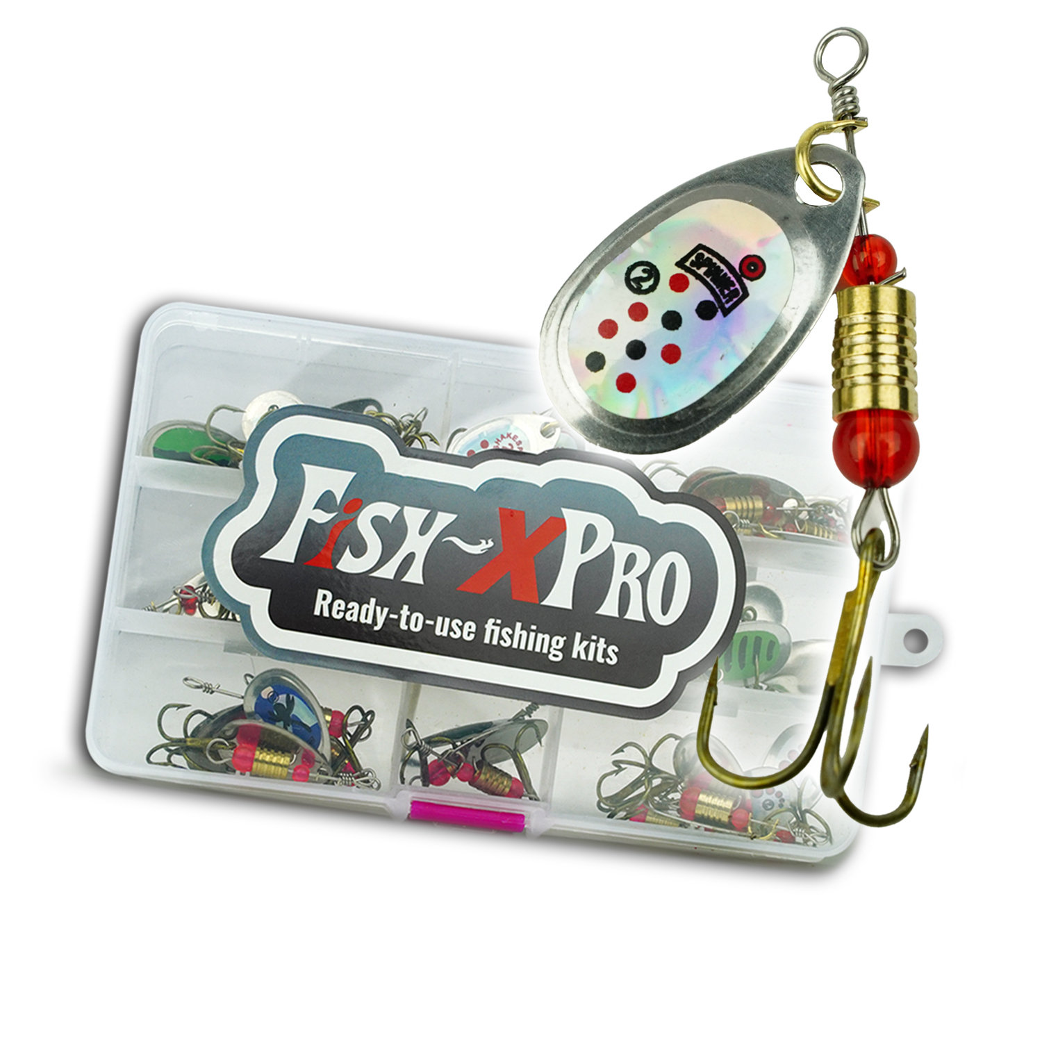 FishXpro Spinner set 31-Delen Spinners incl. Tacklebox