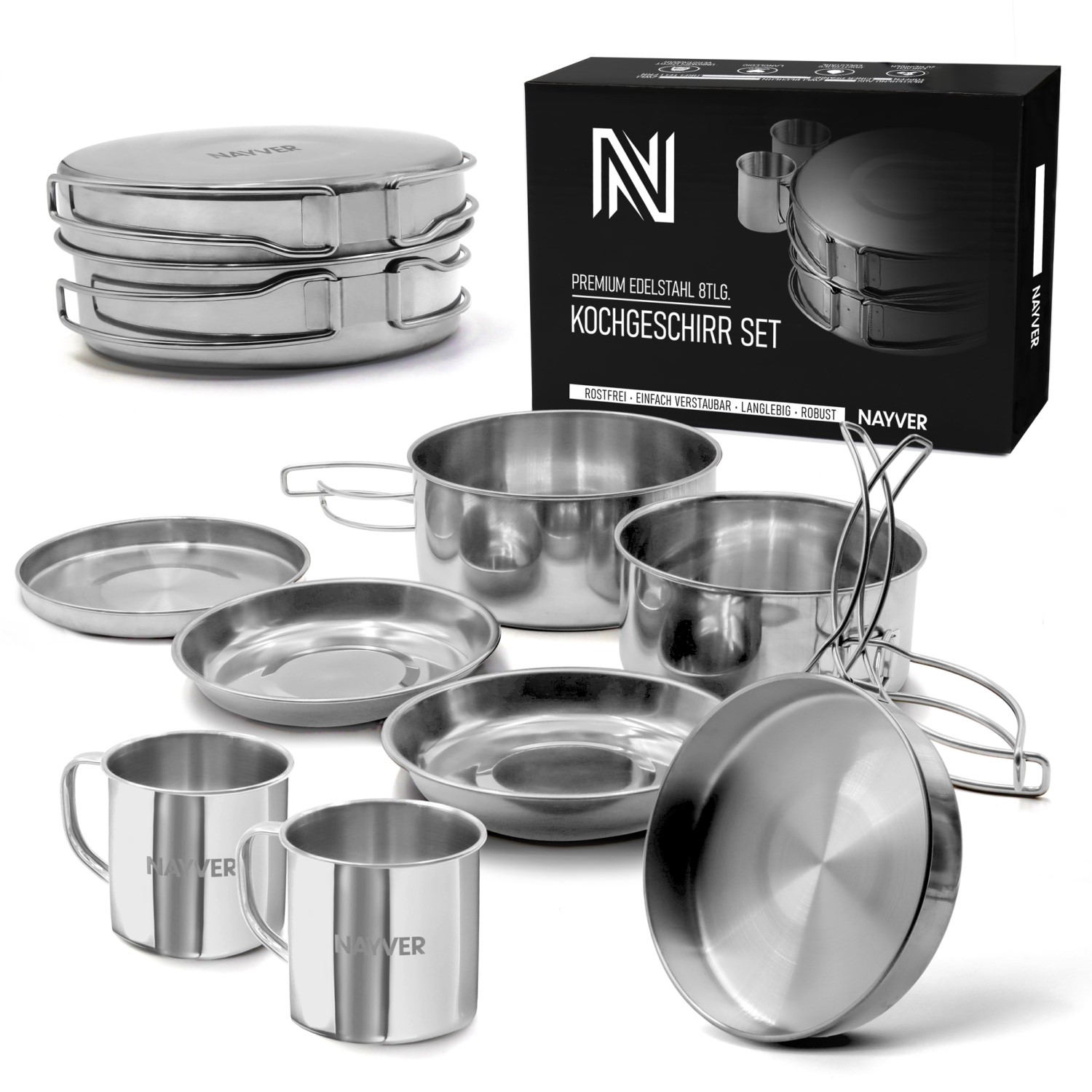 NAYVER pannenset (potten, pannen & kopjes) - Outdoor pannenset