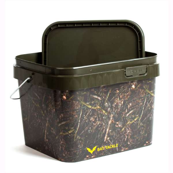 X2 Bat Tackle Camoflage Emmer - Per 3 stuks - 10L - Camo - Bewaaremmer - Voeremmer - Aasemmer - Boilie emmer - Bait Bucket