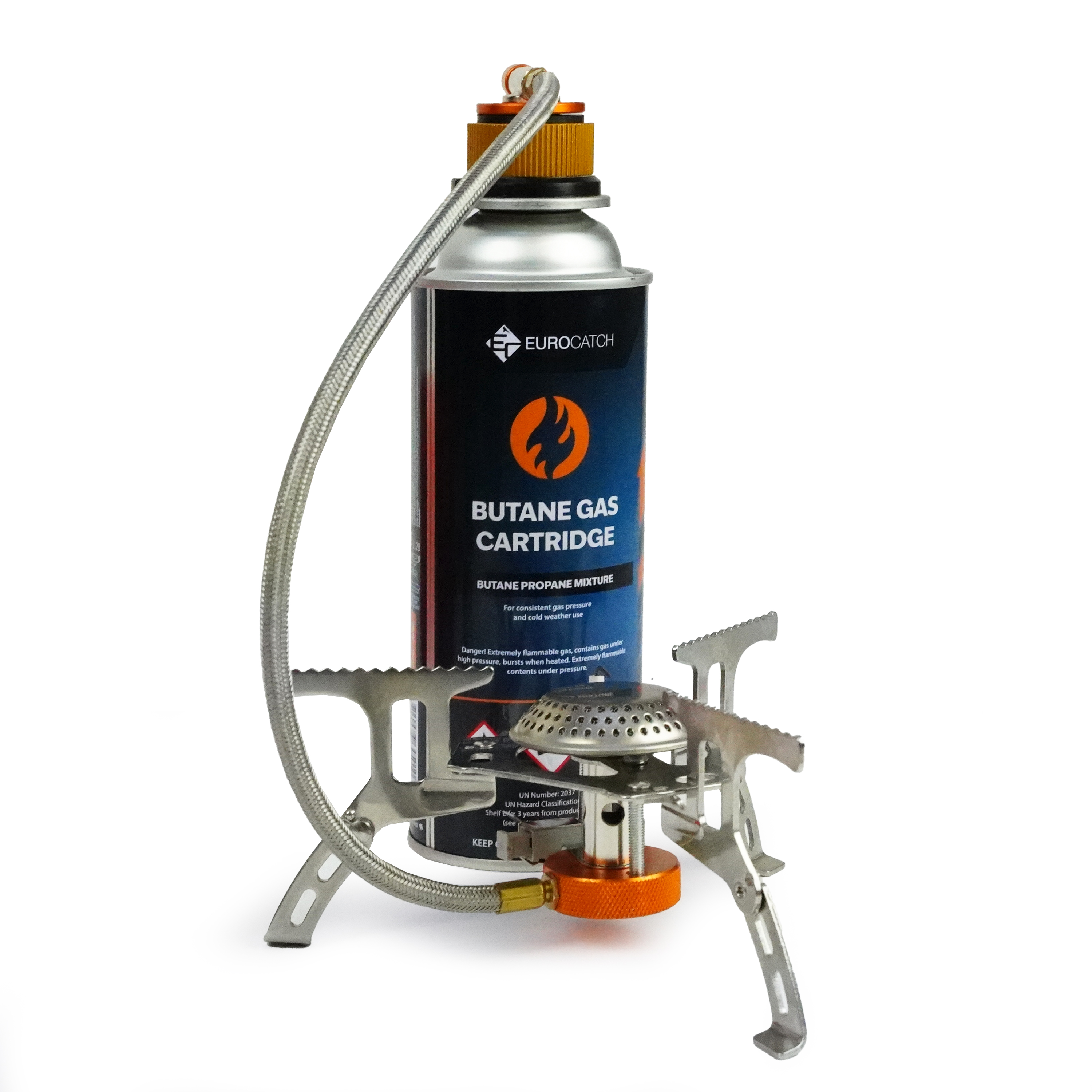 Eurocatch Foldable Gas Burner 2200W Incl Connector - Opvouwbaar Camping kooktoestel 