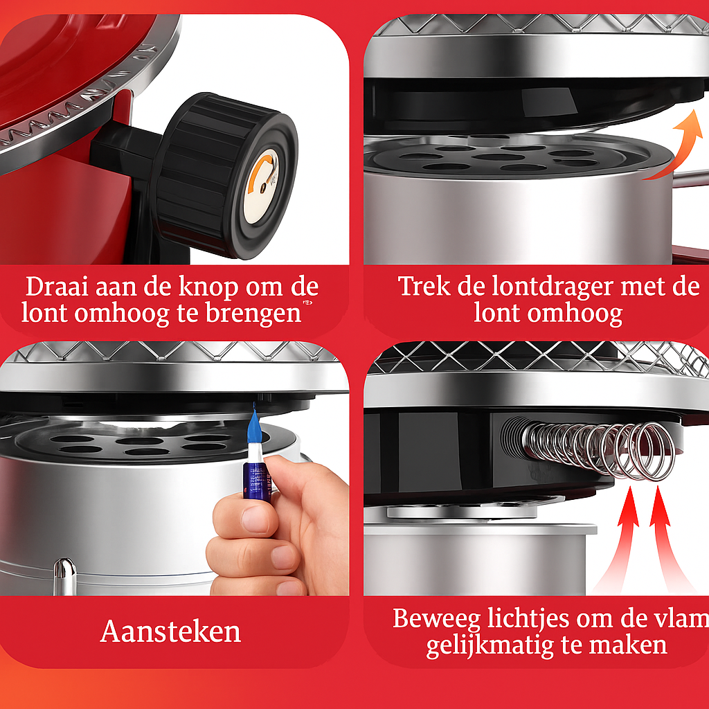 Homelux Petroleumkachel met Draagtas – Compacte Noodkachel voor Binnen en Buiten – 2600W – Inclusief Brandstofpeilmeter