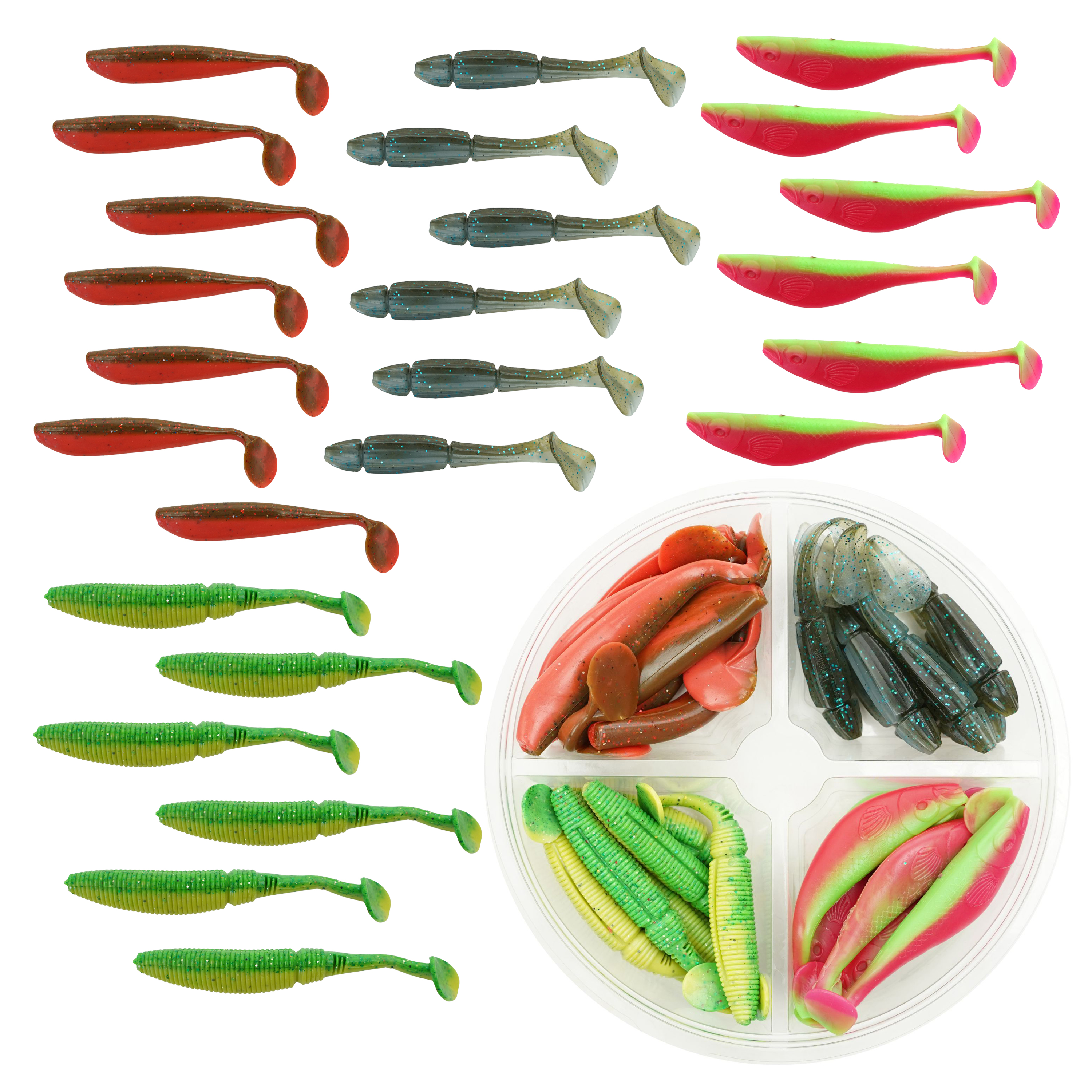 Fishxpro Softbait Set - Snoek - 400gr - 10-15cm 