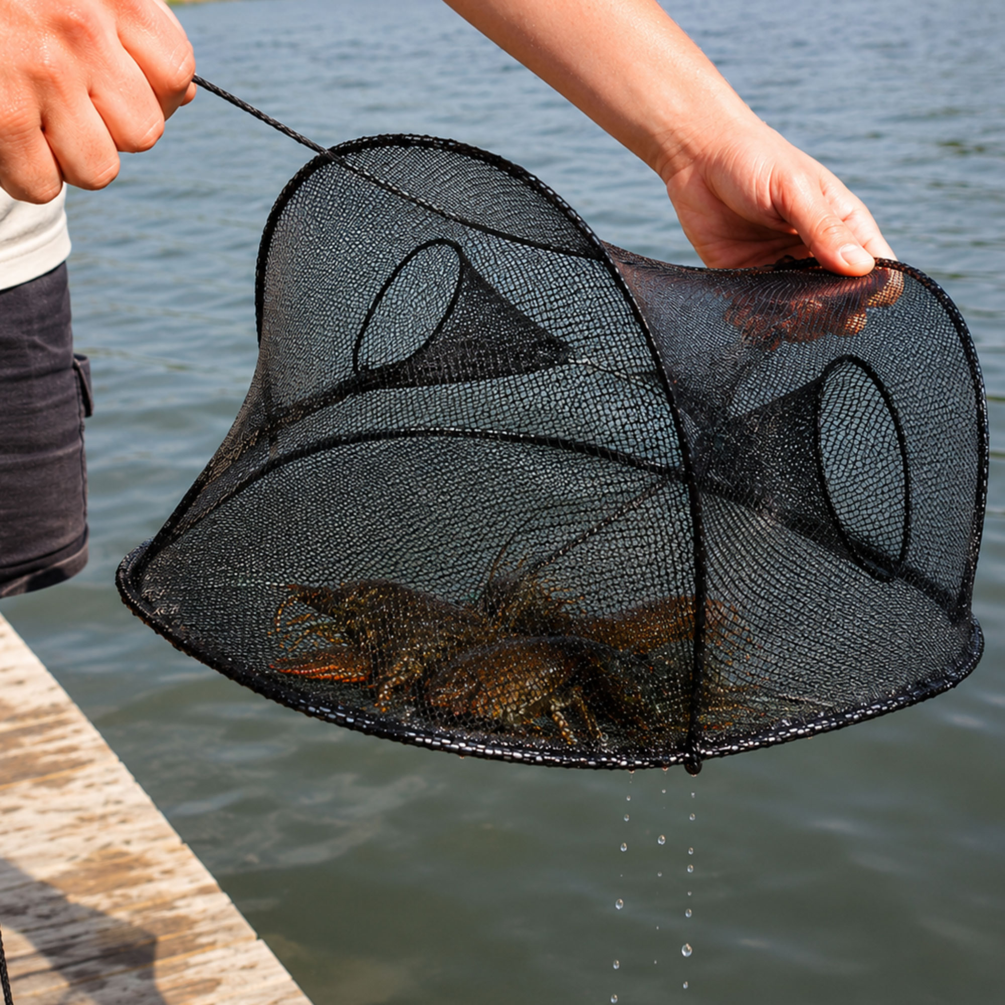 Eurocatch Fuik - Rivierkreeft, Krabben en vis - 64x48x27cm