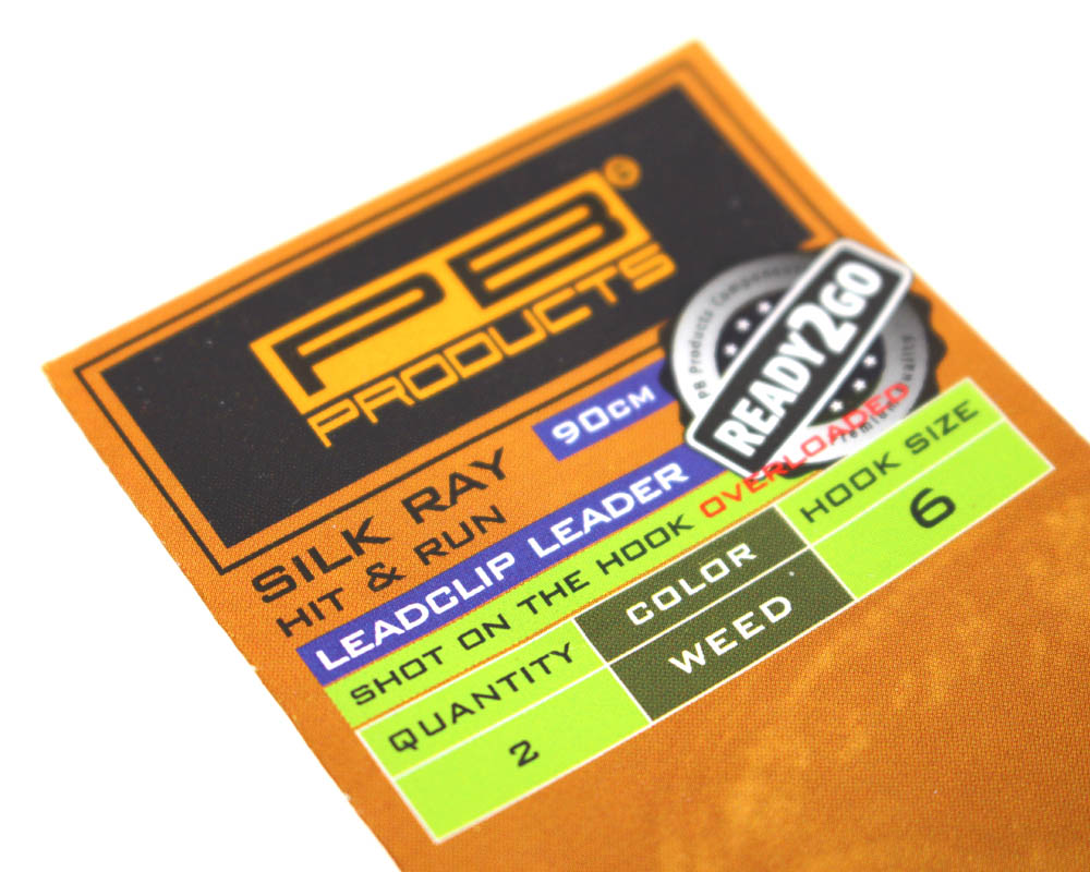 PB Products R2G Clip SR Leader 90/ Shot On The Hook Rig - Size 4 - 2st. - Weed
