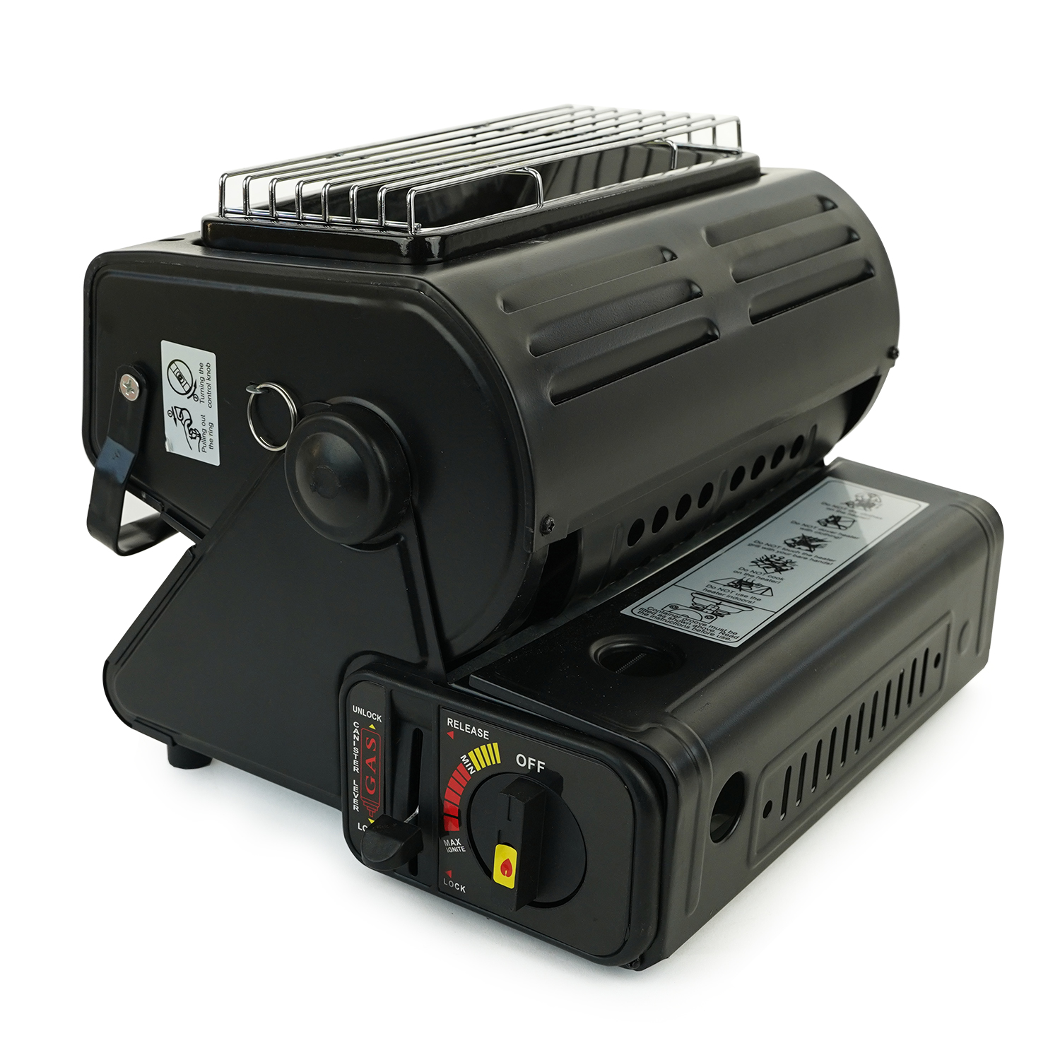 Eurocatch Gaskachel & Kooktoestel - Camping set - 8 Butaan Gasbussen - Gasstel - Gaspit - Kachel - Heater